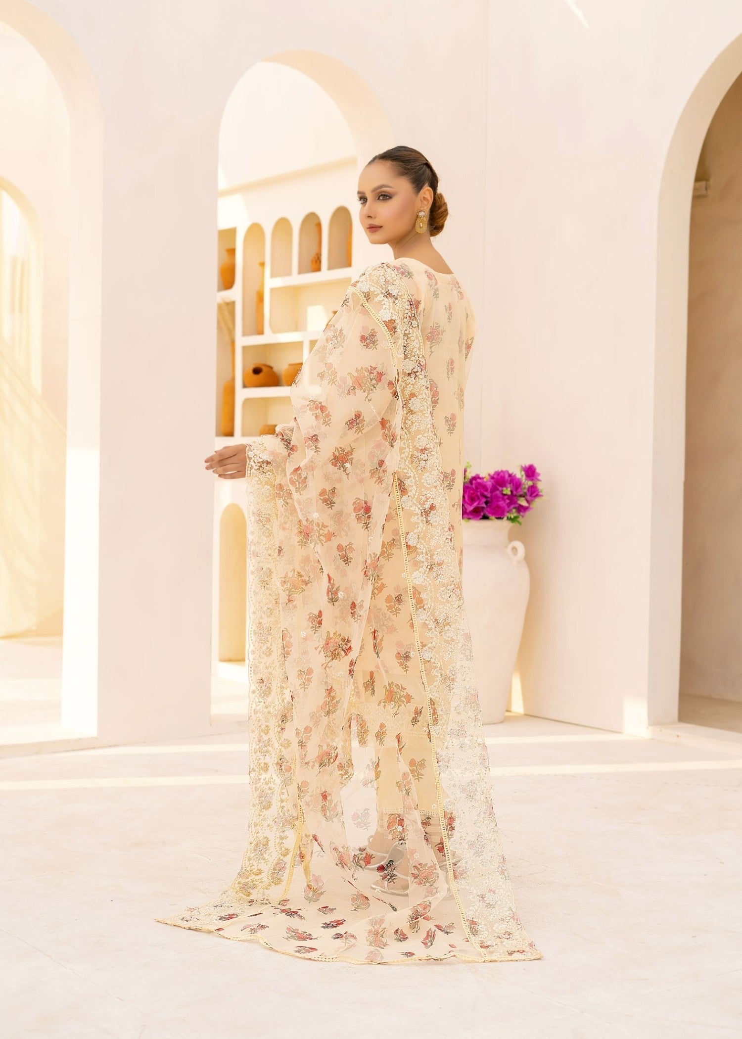 Alsiyab Floretta Beige Women 3pcs