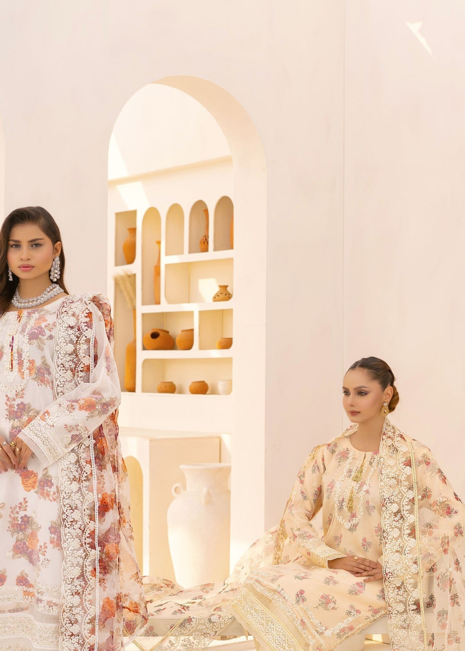 Alsiyab Floretta Beige Women 3pcs