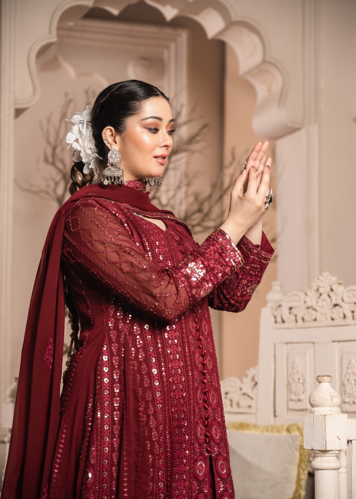 Abaan Zohan Zeno Maroon Women 3pcs