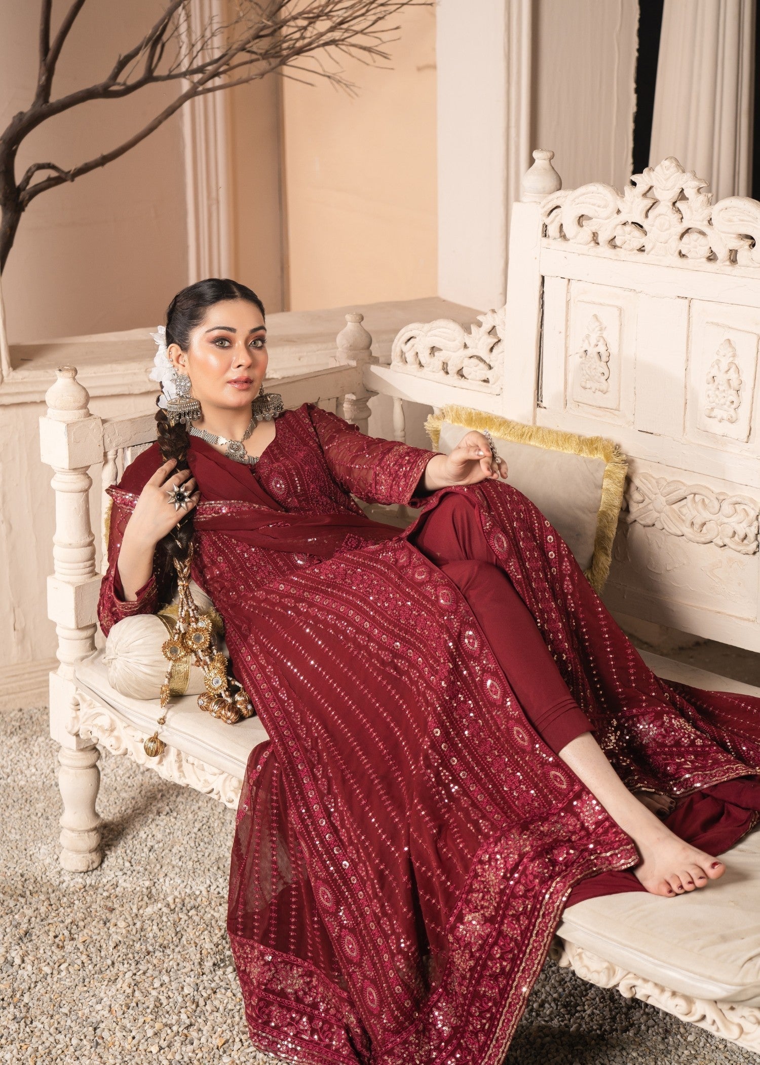 Abaan Zohan Zeno Maroon Women 3pcs