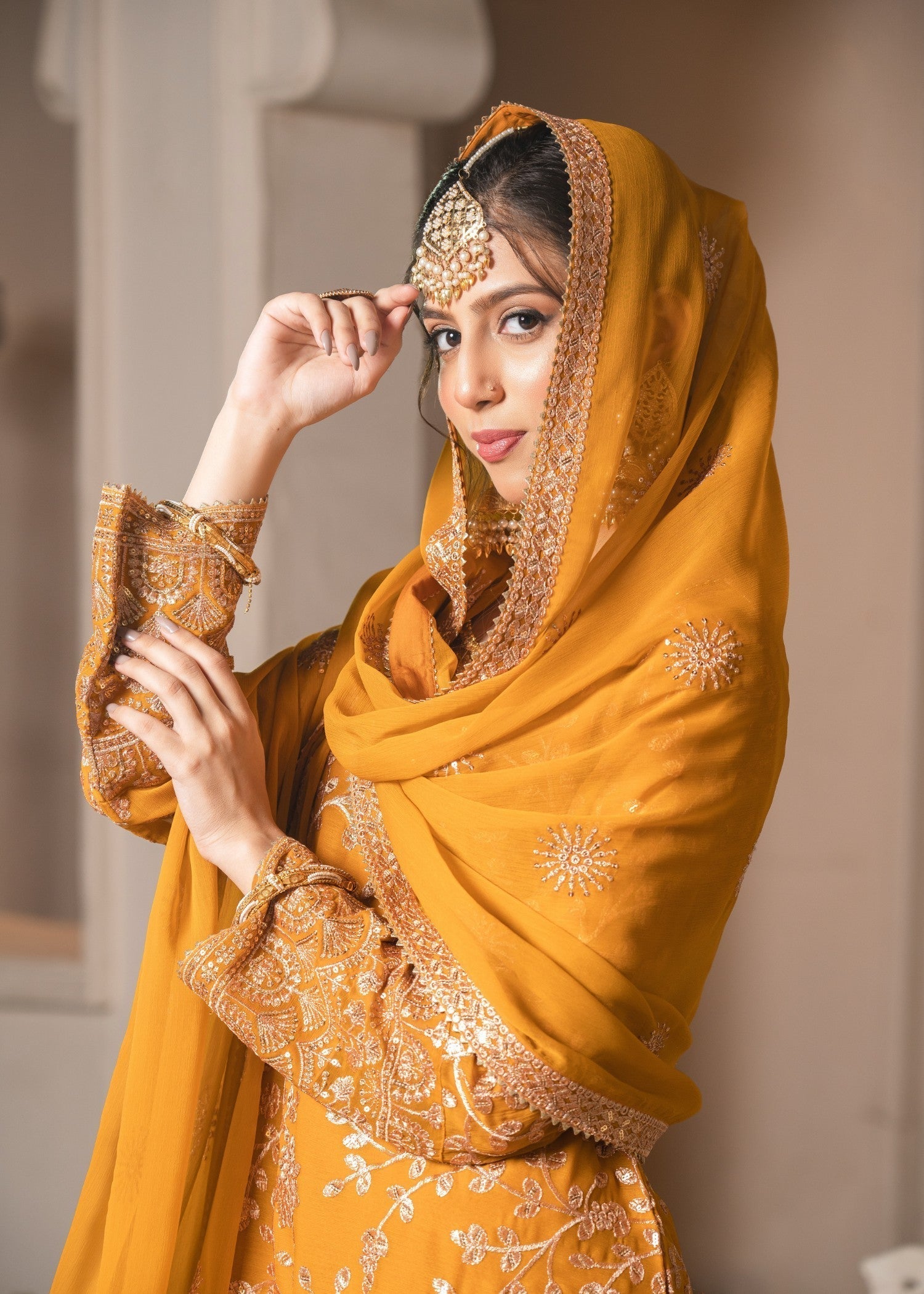 Abaan Zohan Riwaj Mustard Women 3pcs
