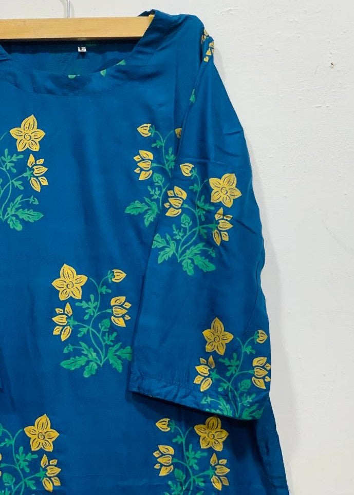 Gulposh Ghulab Gharara (Stitched ) Teal Women 2pcs