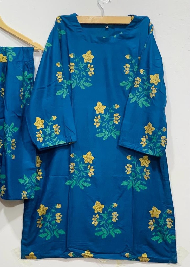 Gulposh Ghulab Gharara (Stitched ) Teal Women 2pcs