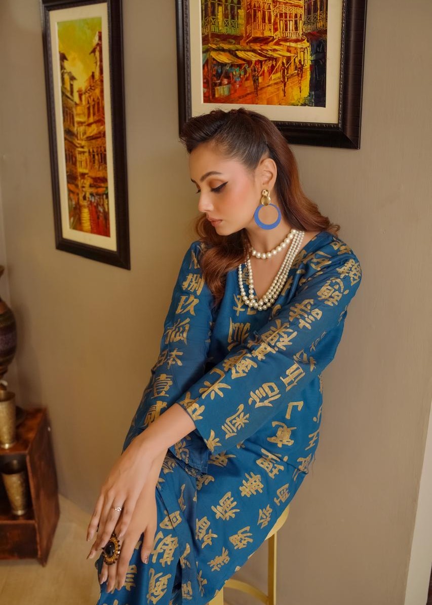 Gulposh OPAL (Stitched ) Blue Women 2pcs