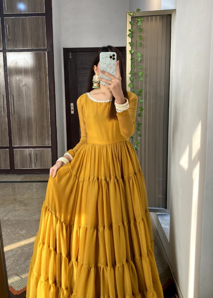 Anabiya dastoor leela mustard Women 2pcs