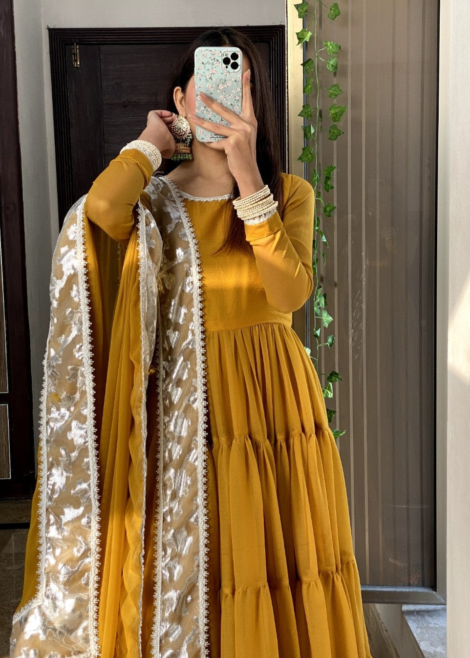 Anabiya dastoor leela mustard Women 2pcs