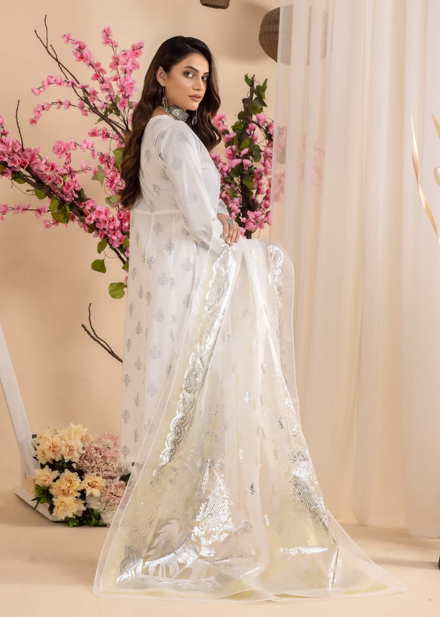 Madame Embdroidered Frock Suit 2633 Women 3pcs