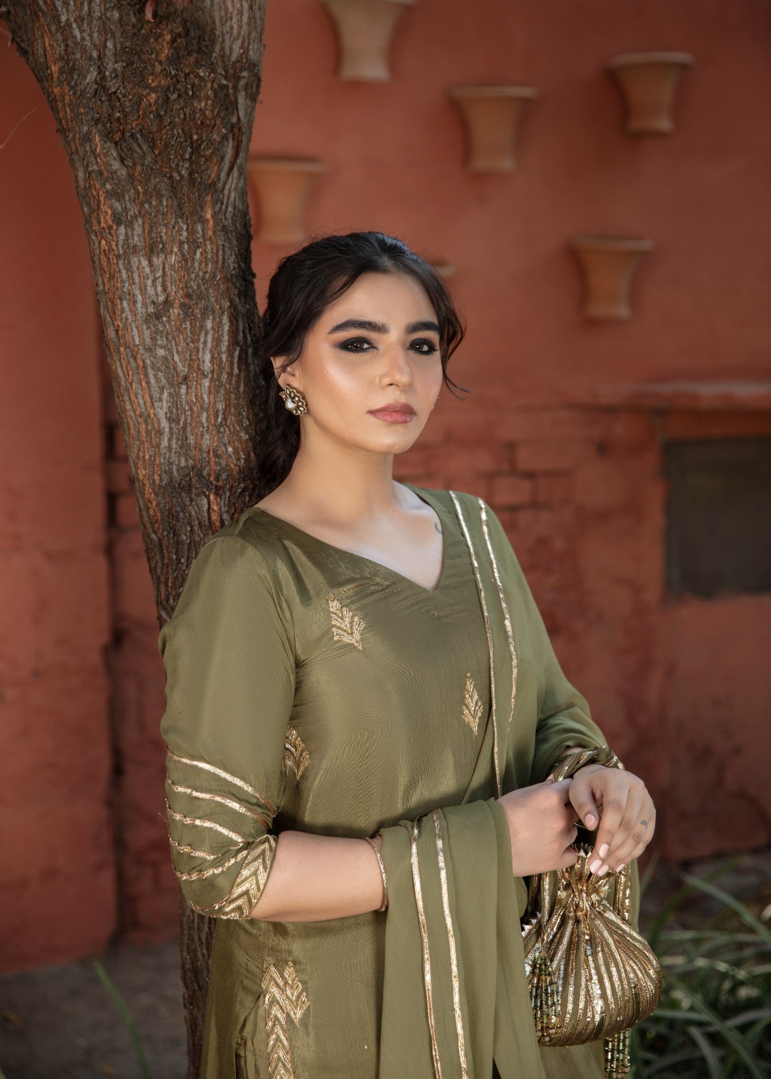 RAKHT BY SHAHBANO Olive Women 3pcs