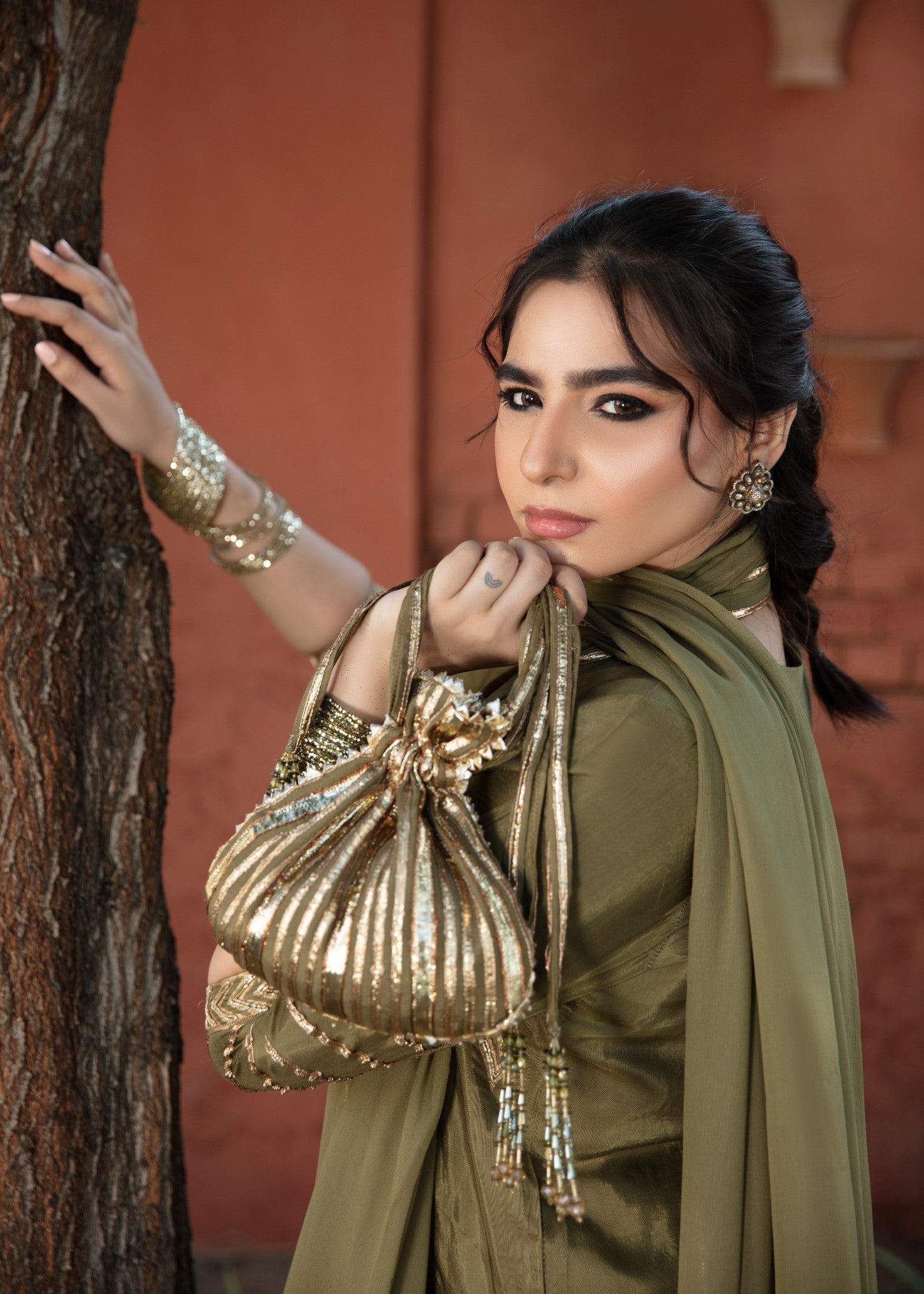 RAKHT BY SHAHBANO Olive Women 3pcs