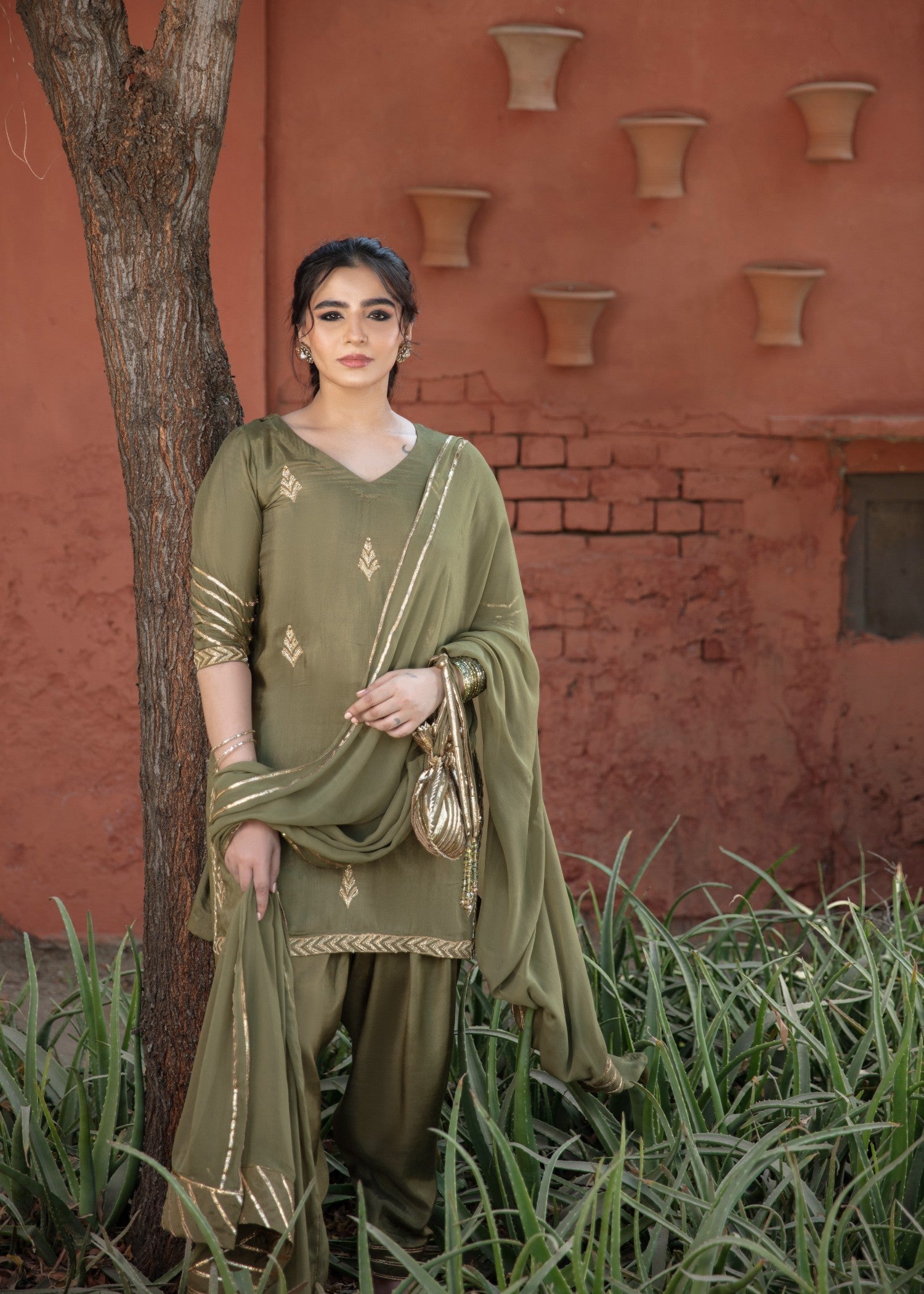 RAKHT BY SHAHBANO Olive Women 3pcs
