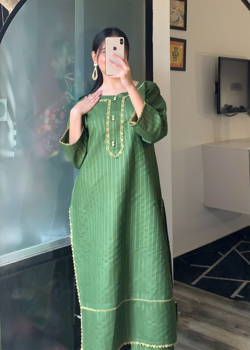 Tawakal Closet Rang Rasiya Khaddar Green Women 2pcs