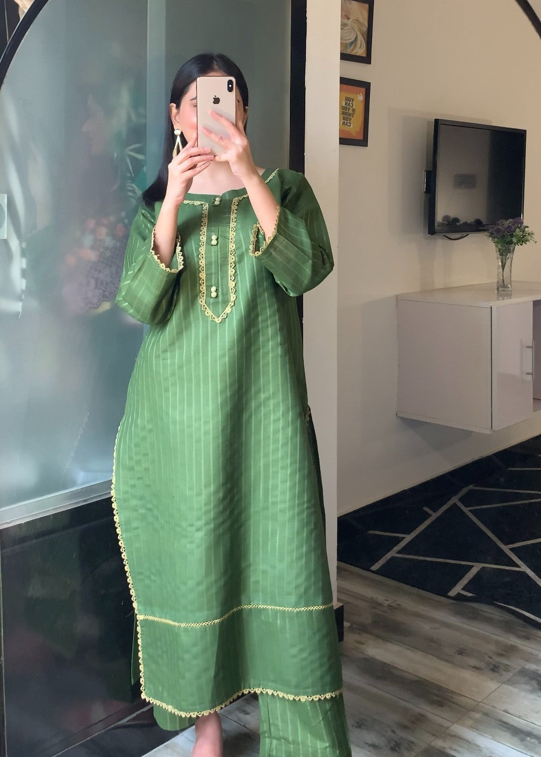 Tawakal Closet Rang Rasiya Khaddar Green Women 2pcs