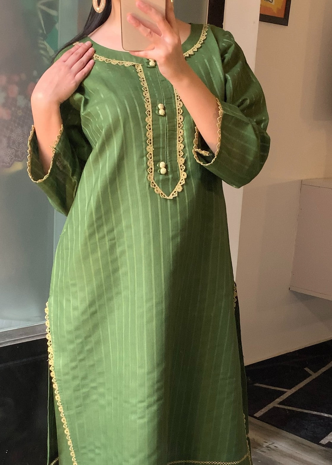 Tawakal Closet Rang Rasiya Khaddar Green Women 2pcs