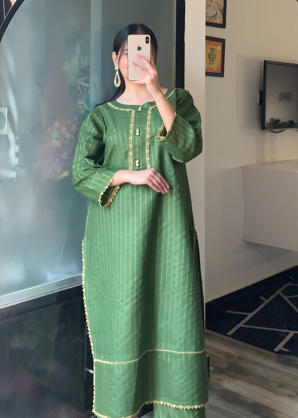 Tawakal Closet Rang Rasiya Khaddar Green Women 2pcs