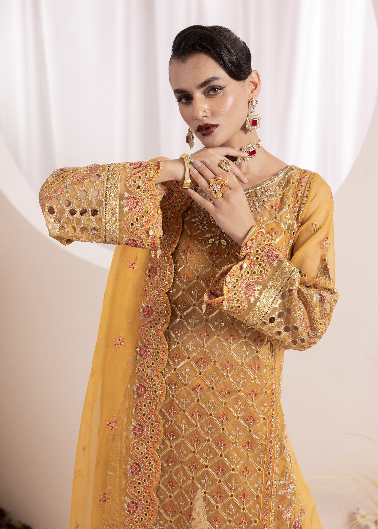 Diara Couture ZAFIA US 646 MUSTARD Women 3pcs