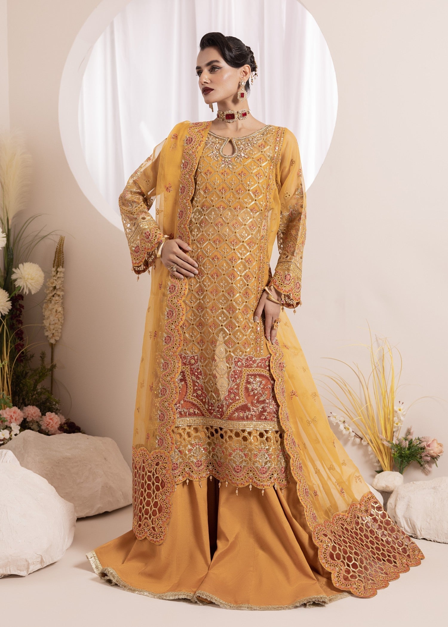 Diara Couture ZAFIA US 646 MUSTARD Women 3pcs