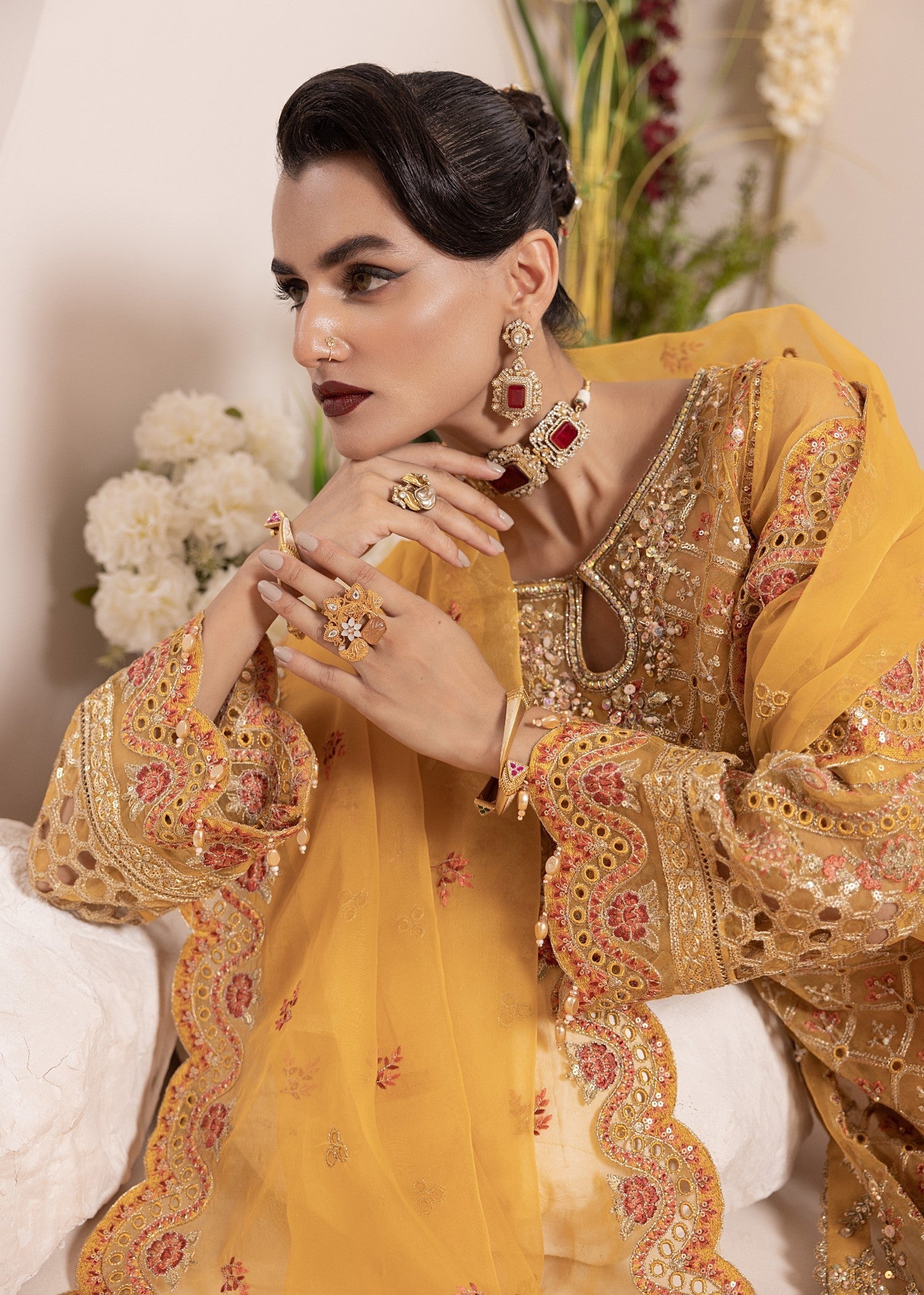 Diara Couture ZAFIA US 646 MUSTARD Women 3pcs