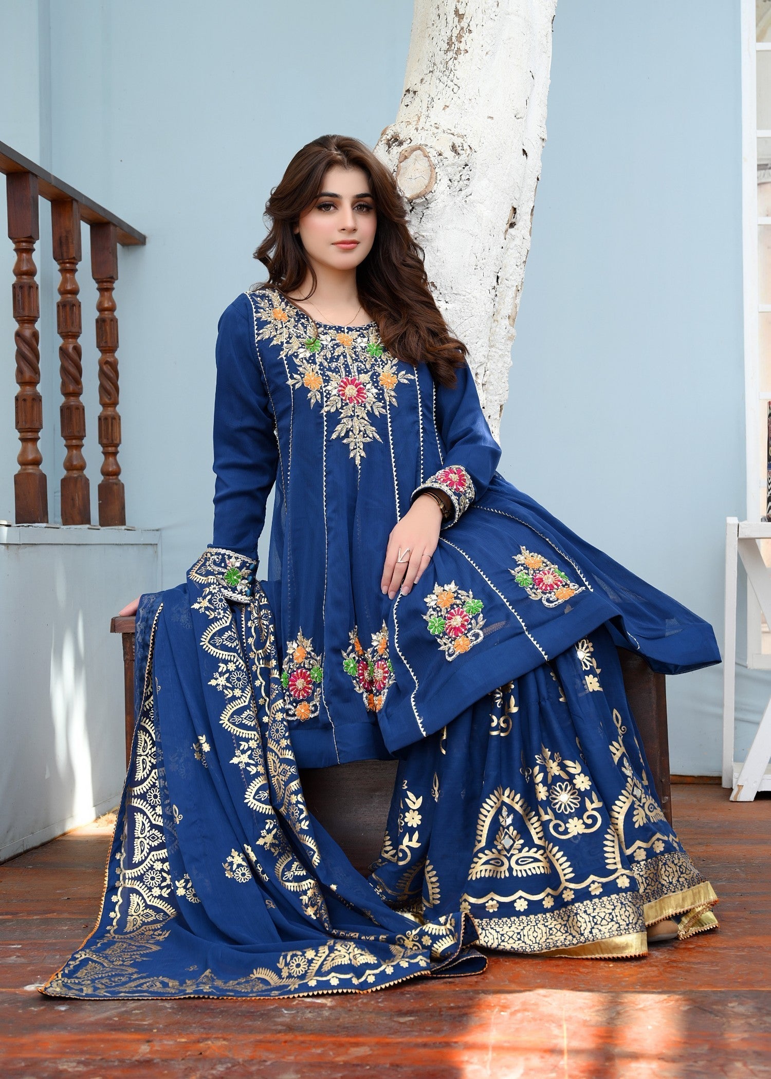 Miss & Mrs Short frok 04 Women 3pcs