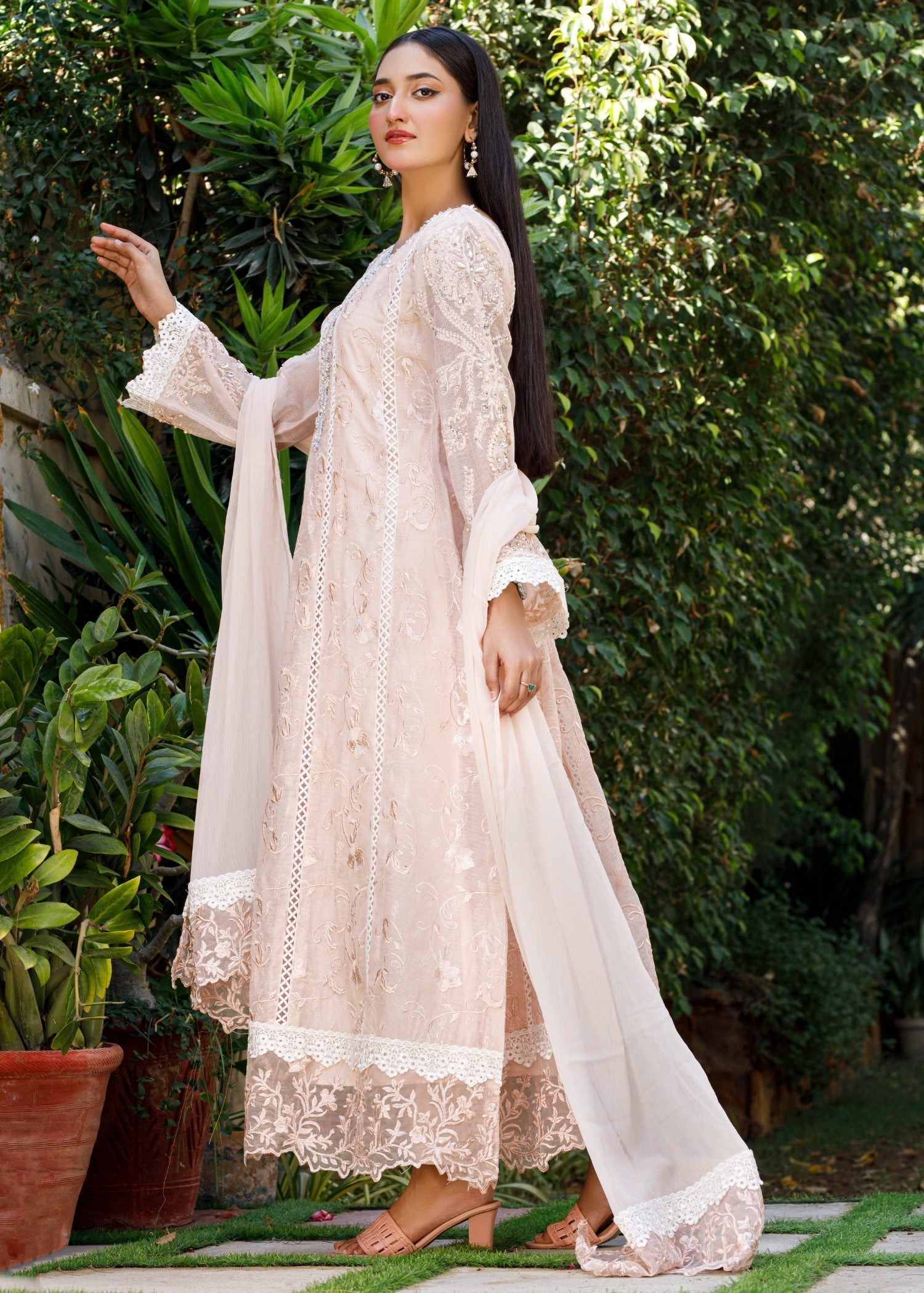 Mona Embroidery Nocturne Bliss peach Women 3pcs