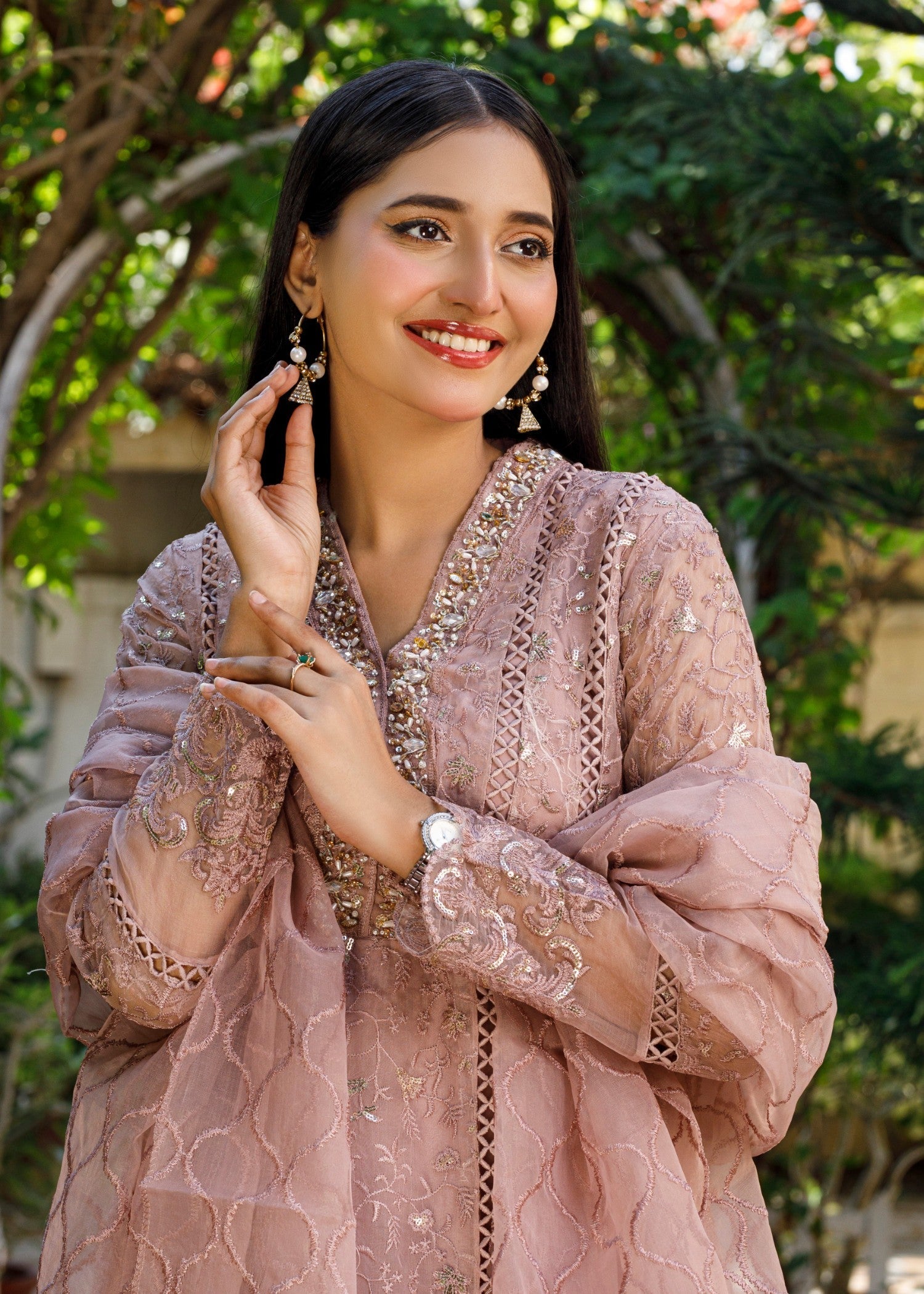 Mona Embroidery Pearl Symphony lilac Women 3pcs