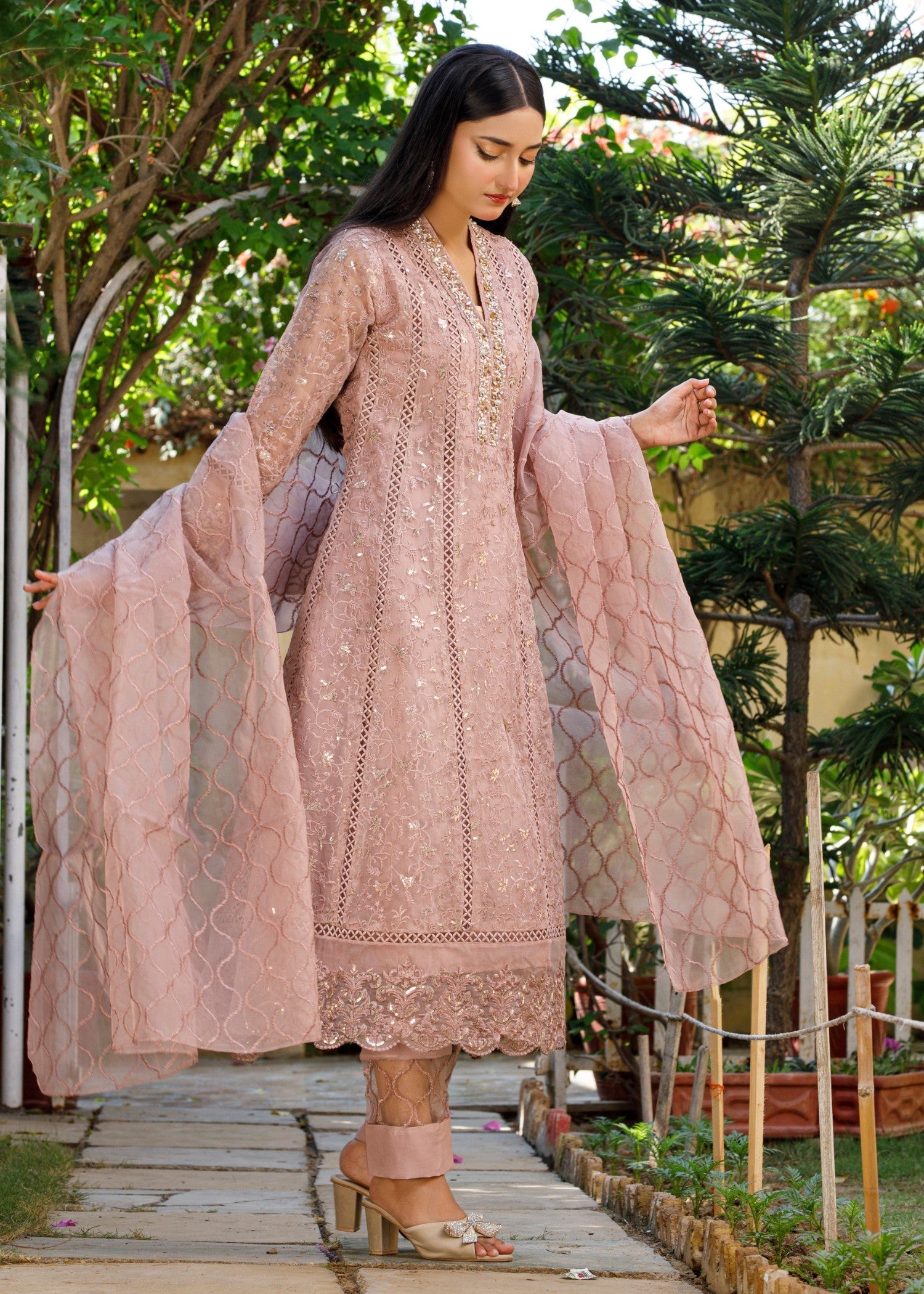 Mona Embroidery Pearl Symphony lilac Women 3pcs