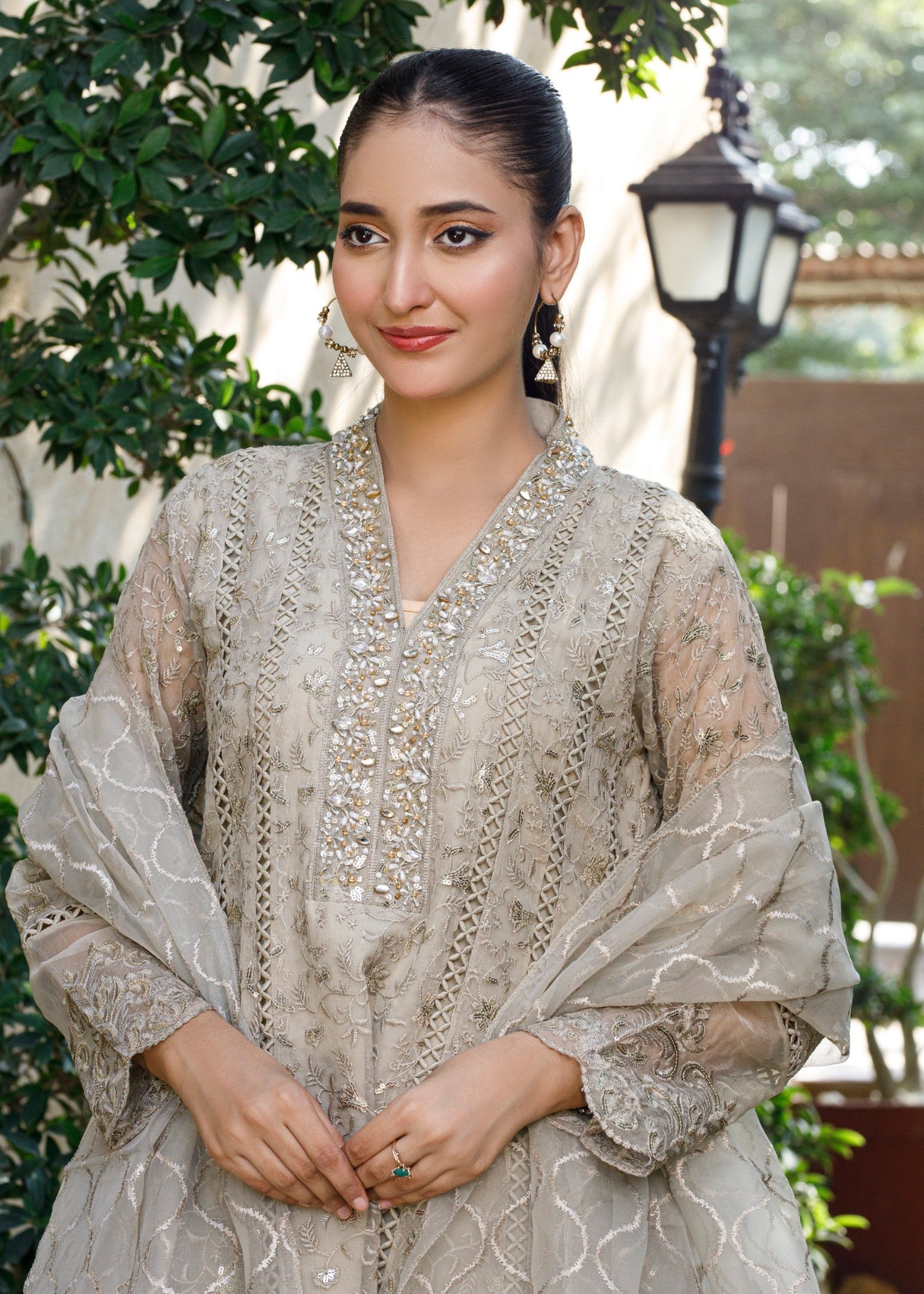 Mona Embroidery Pearl Symphony beige Women 3pcs