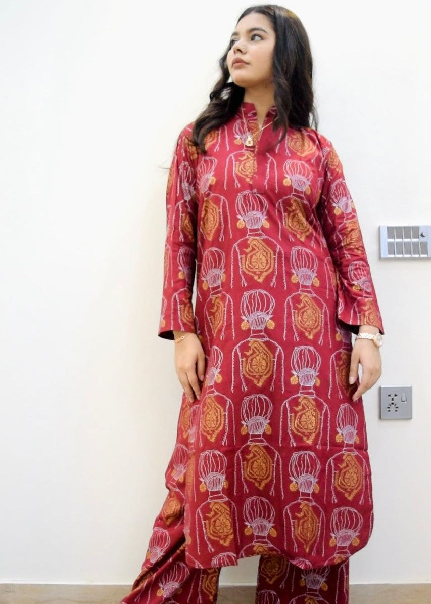 Tawakal Closet ilma Long Length maroon Women 2pcs