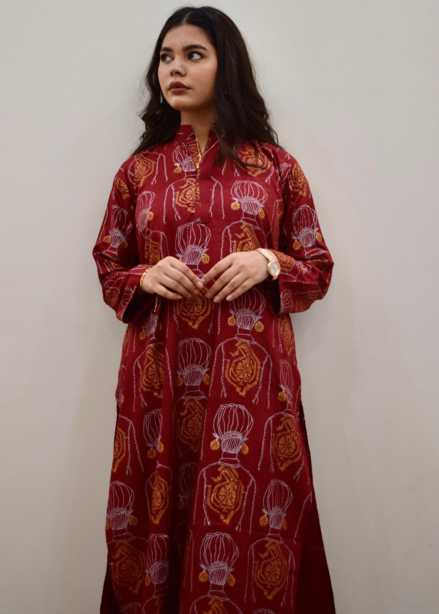 Tawakal Closet ilma Long Length maroon Women 2pcs