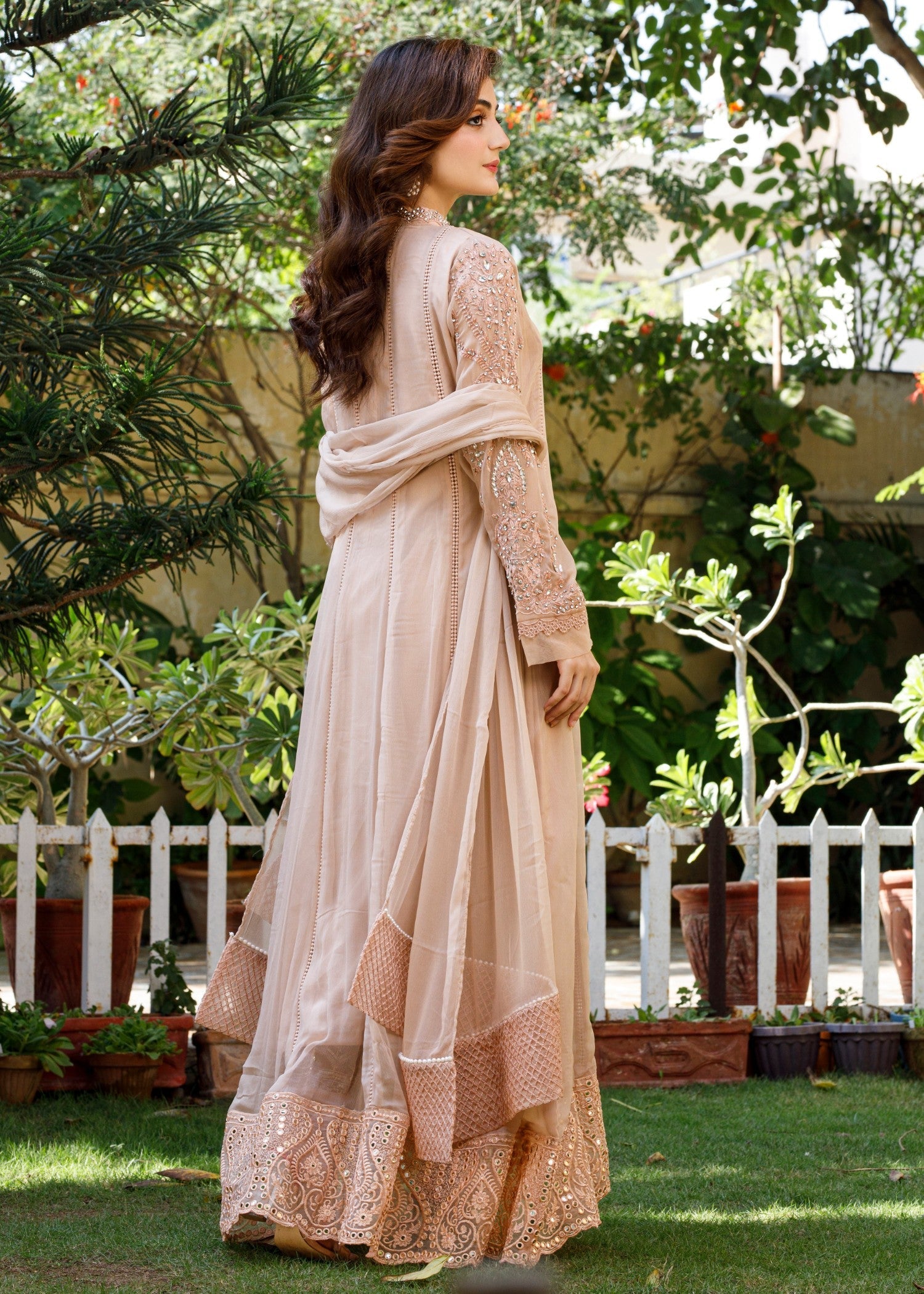 Mona Embroidery Gleam Aura peach Women 3pcs