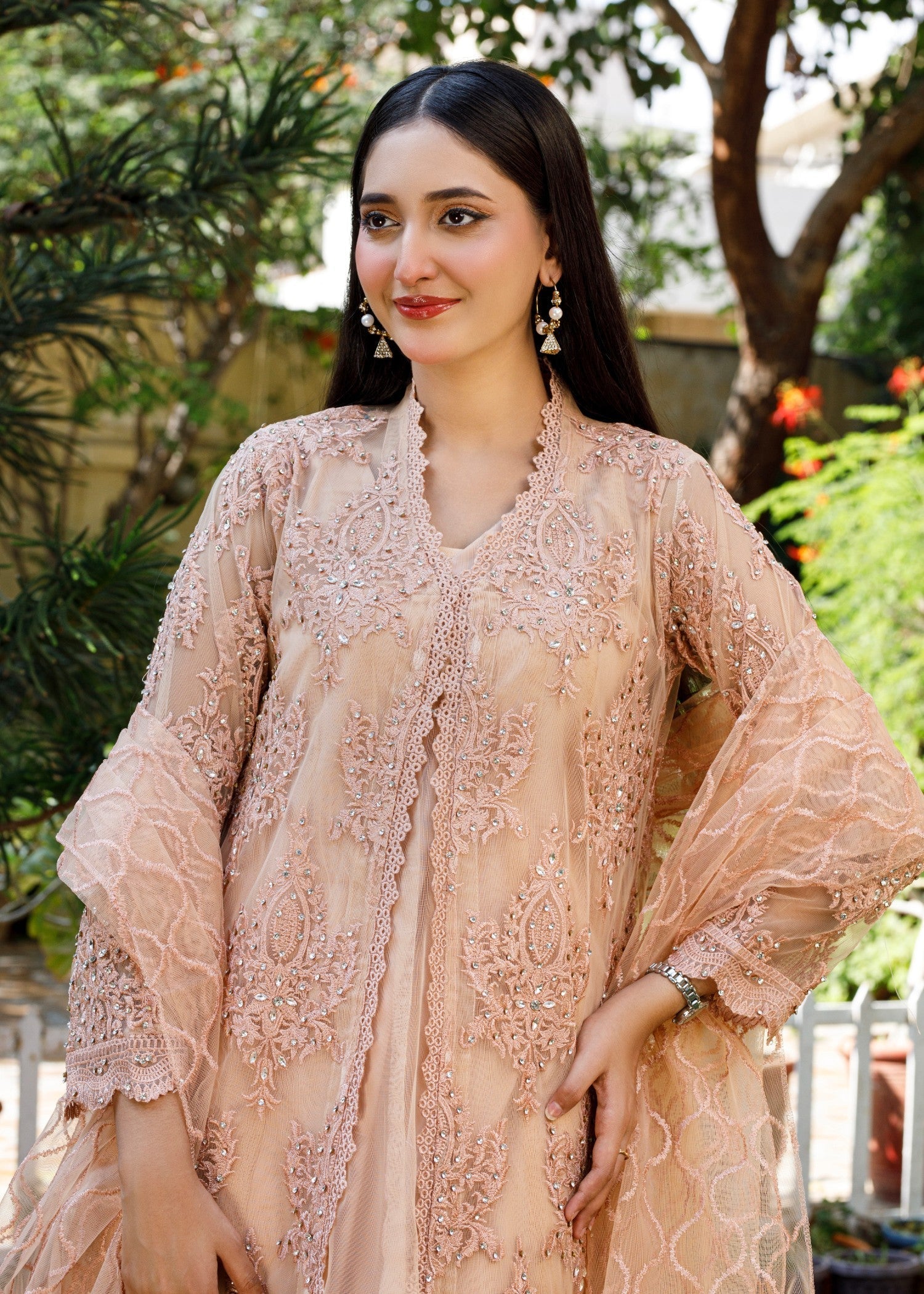 Mona Embroidery Starlit peach Women 4pcs