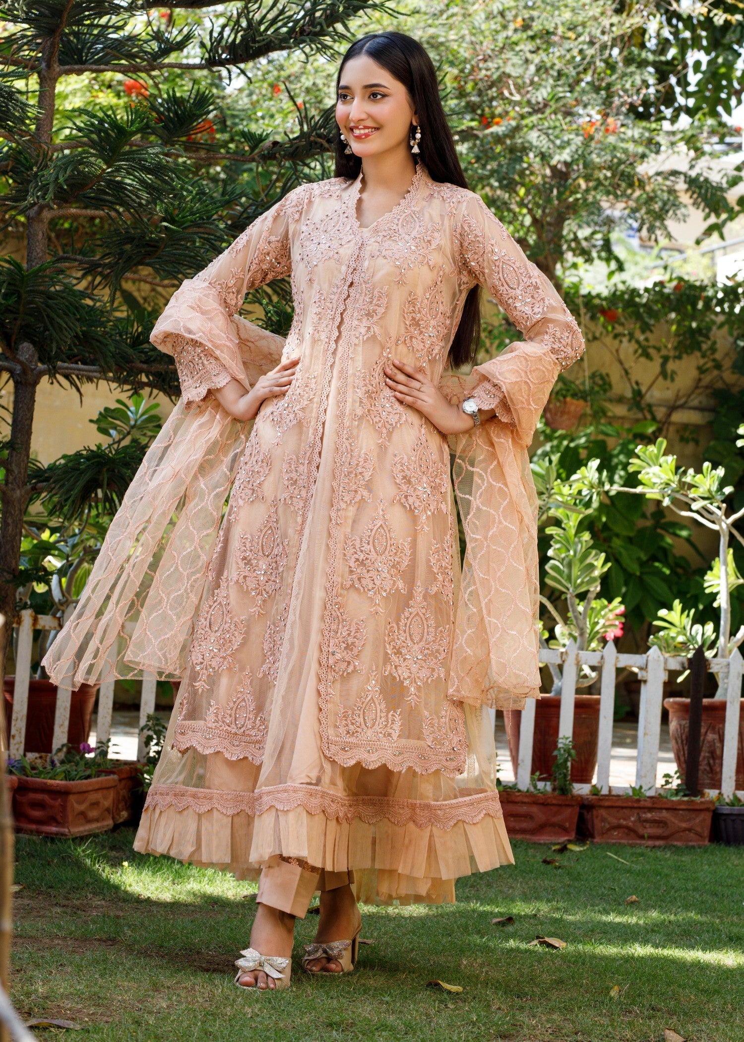 Mona Embroidery Starlit peach Women 4pcs