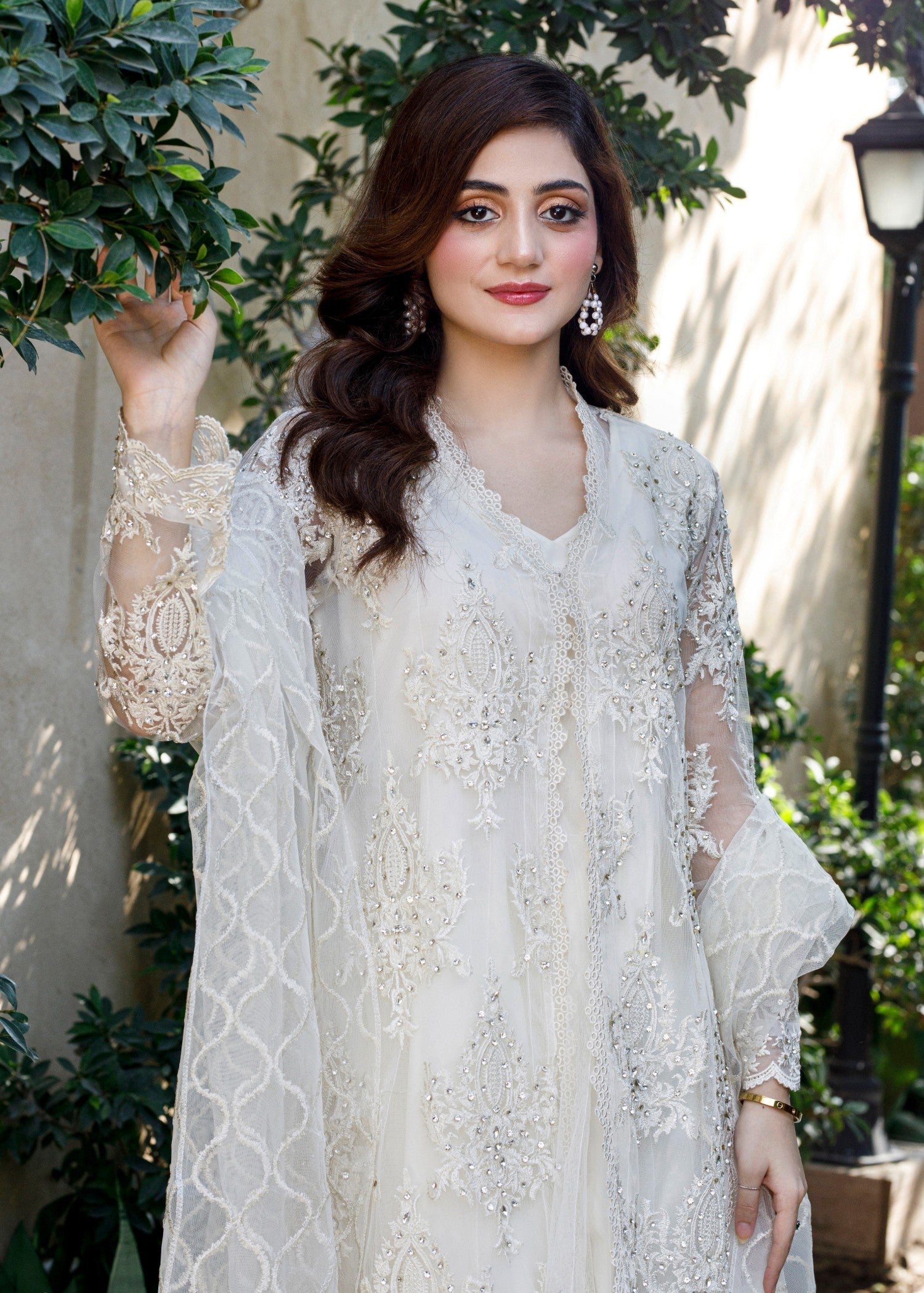 Mona Embroidery Starlit off white Women 4pcs