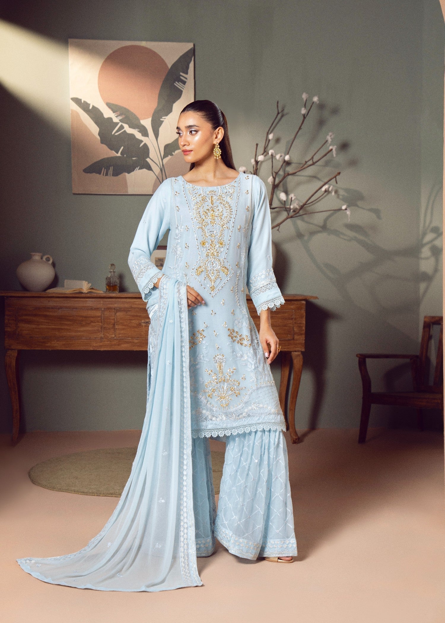 Kaamdar By Nofl Farooq Chandni Sargam Women 3pcs