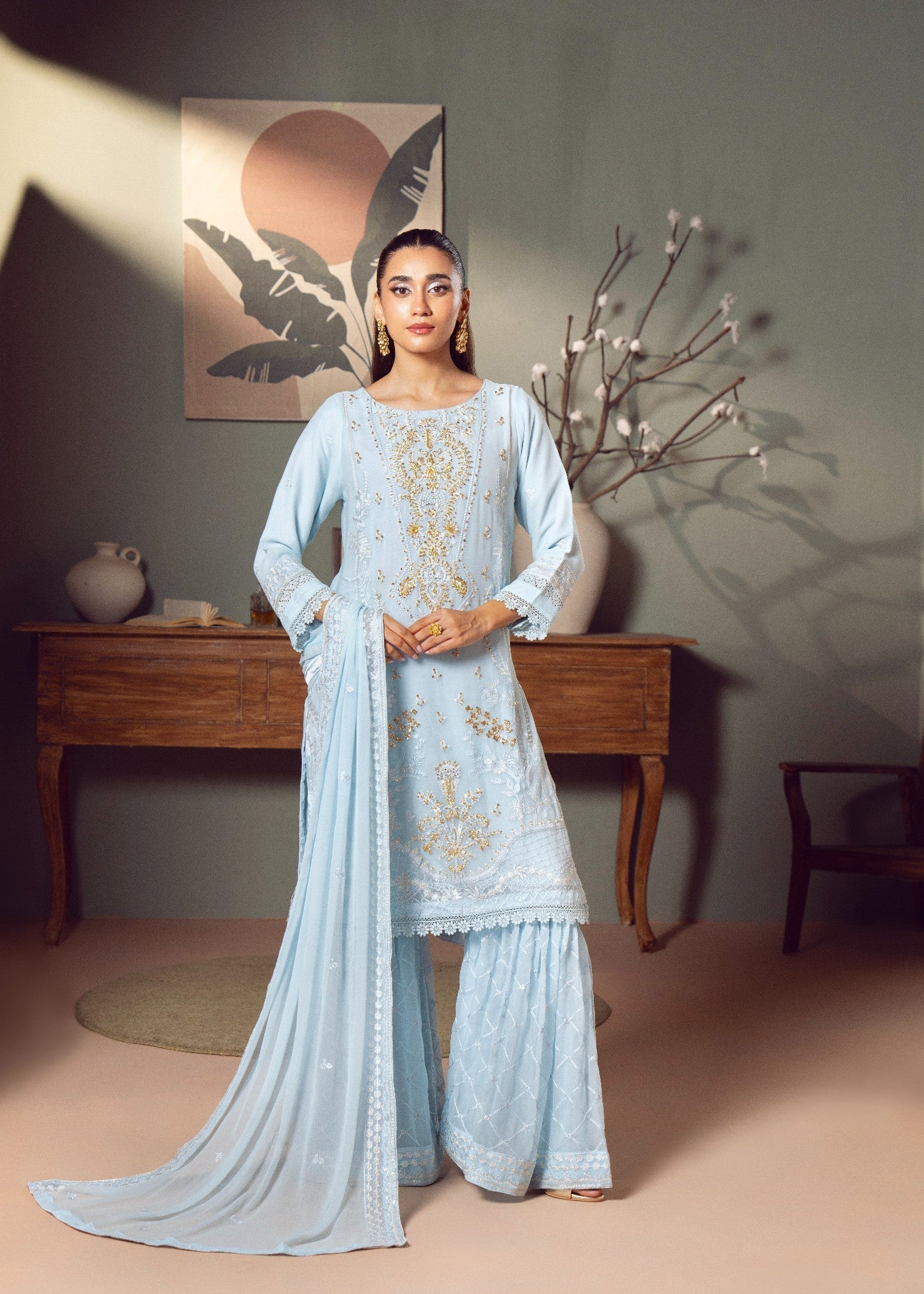 Kaamdar By Nofl Farooq Chandni Sargam Women 3pcs