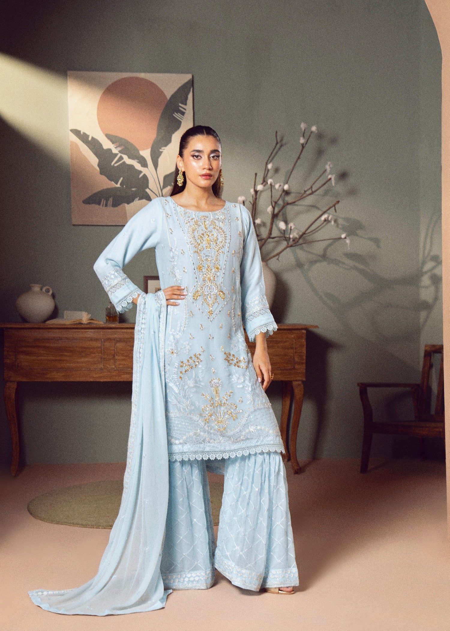 Kaamdar By Nofl Farooq Chandni Sargam Women 3pcs