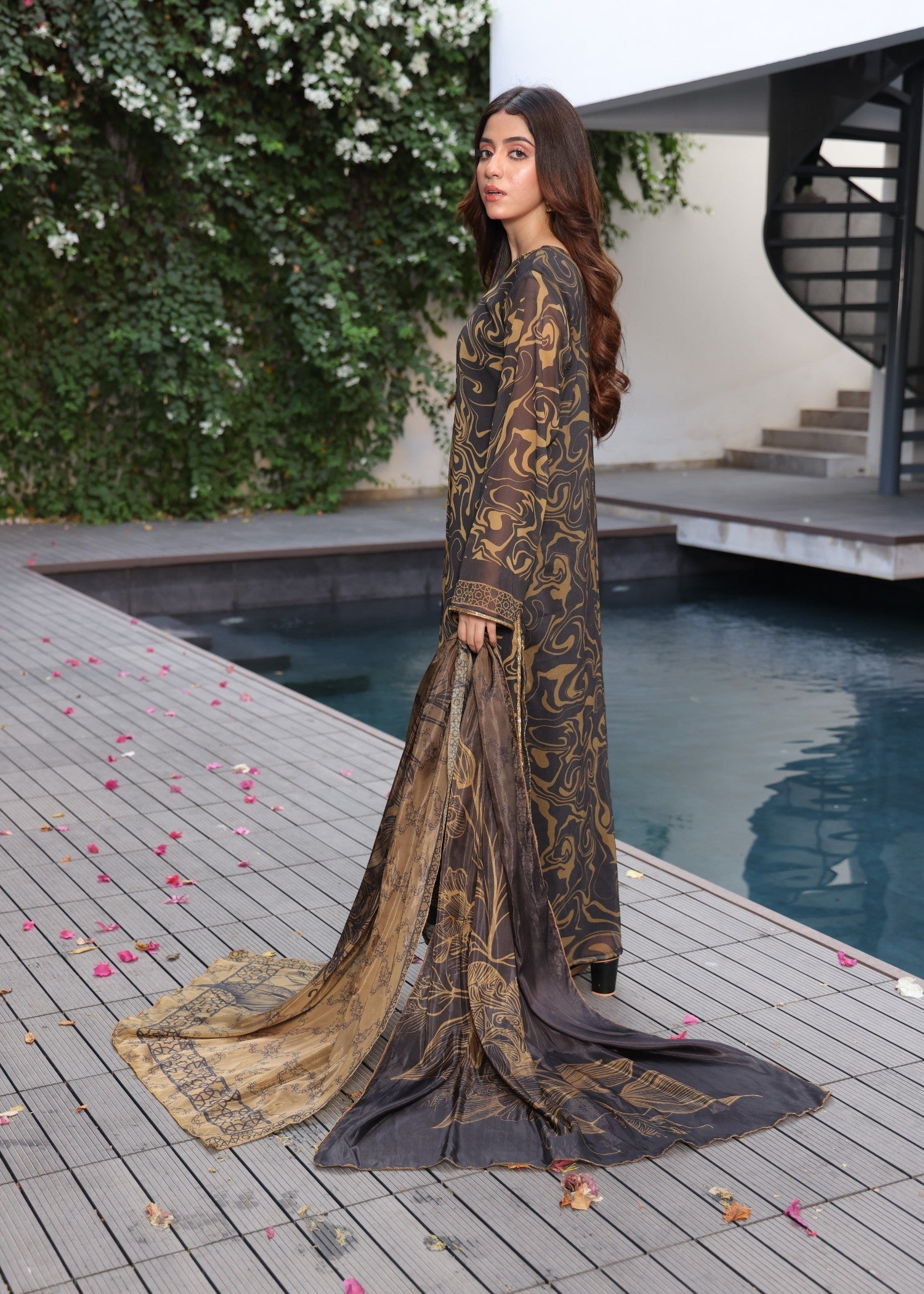 Nazmina Dazzling Bodycon Dress Women 2pcs