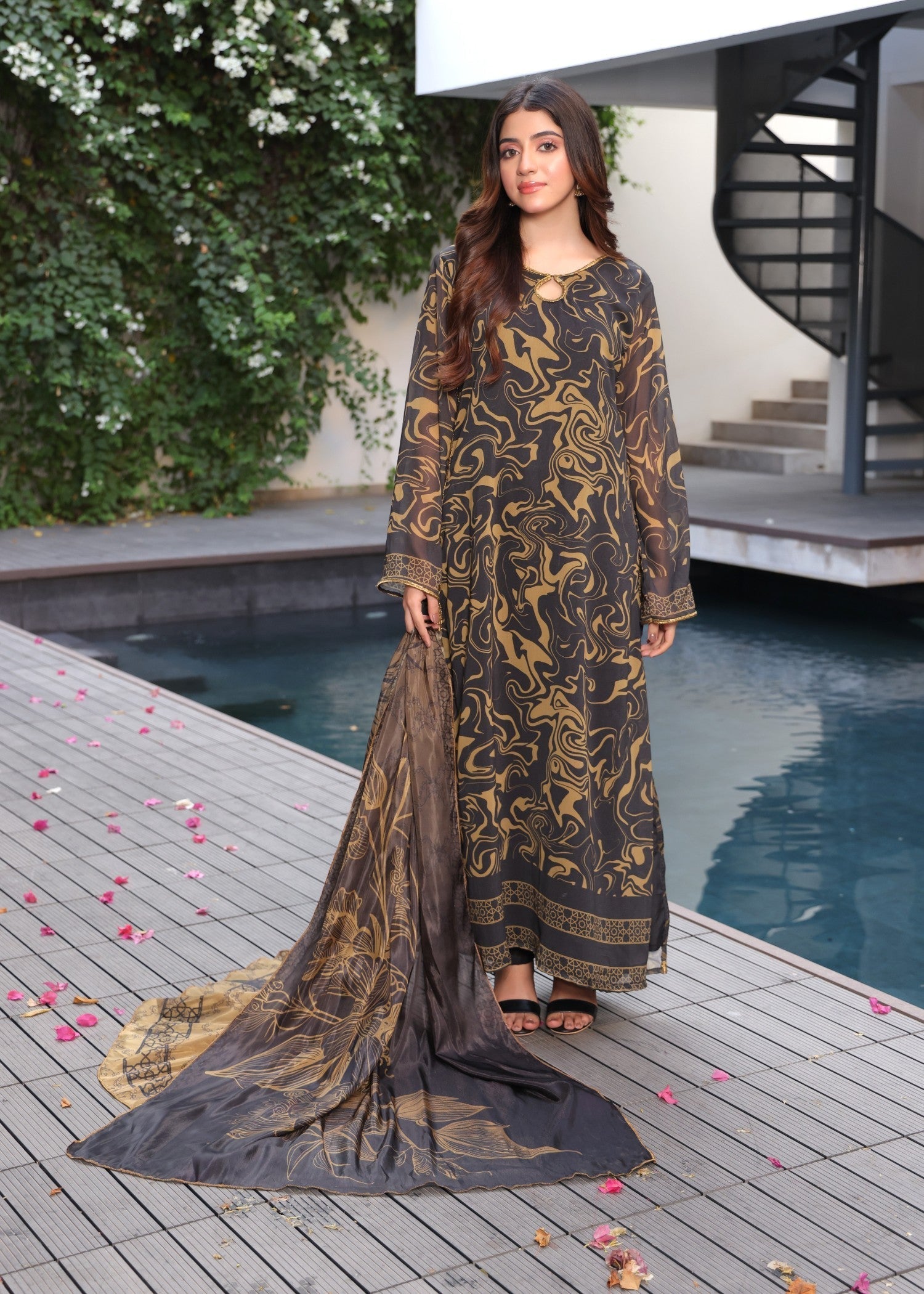 Nazmina Dazzling Bodycon Dress Women 2pcs