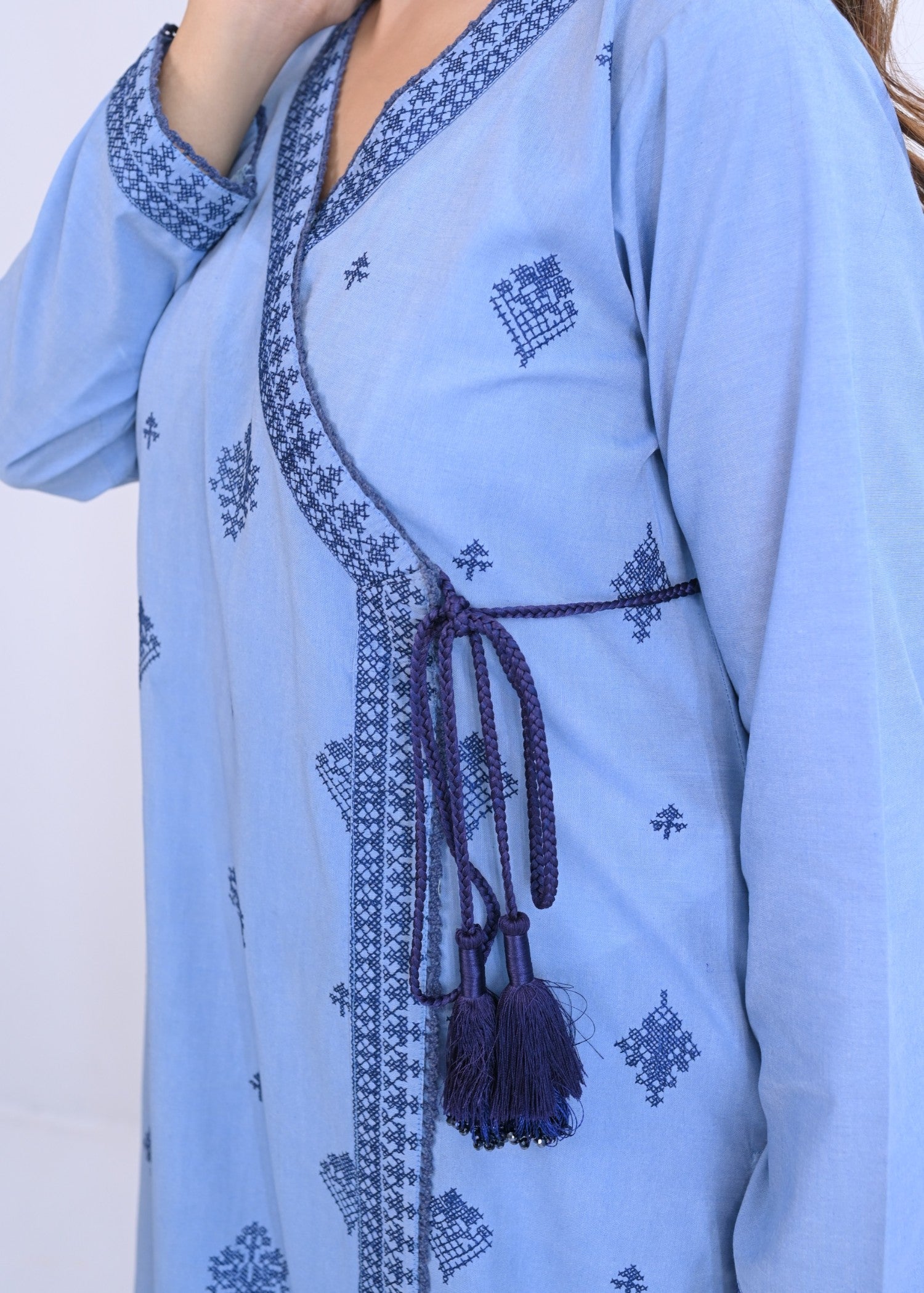 AYLA STUDIO Solid Embroidered Co=ord set EAE210105 Samaa Women 2pcs