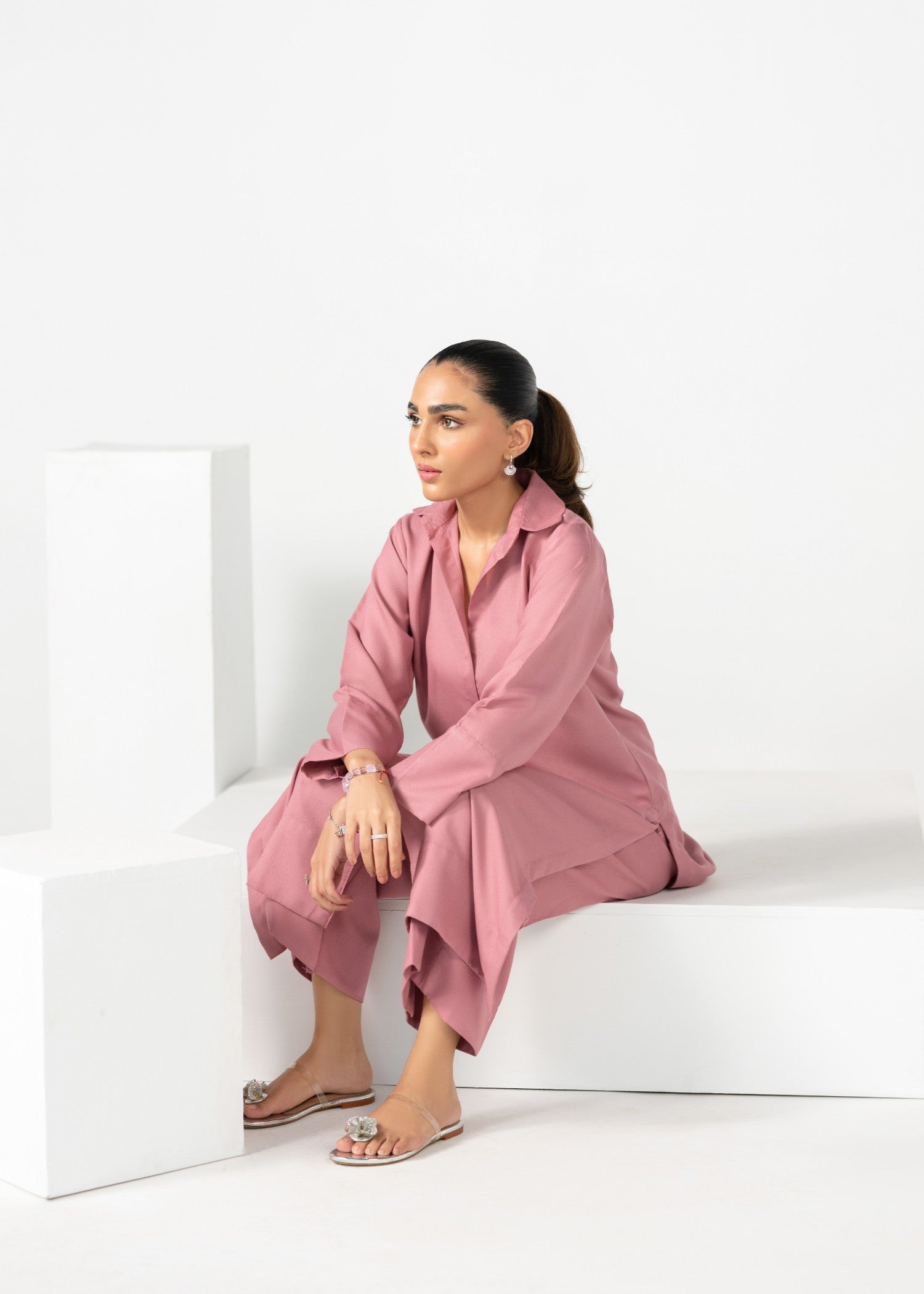 Divinely Crafted Women's Cord Sets Warm Embrace Blushing Petals Pink Lea Fall Women 2pcs