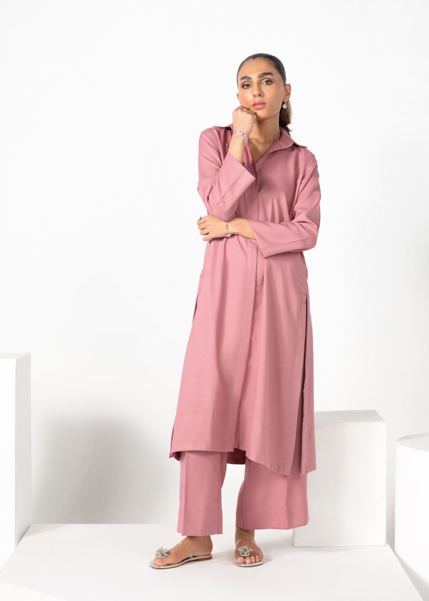 Divinely Crafted Women's Cord Sets Warm Embrace Blushing Petals Pink Lea Fall Women 2pcs