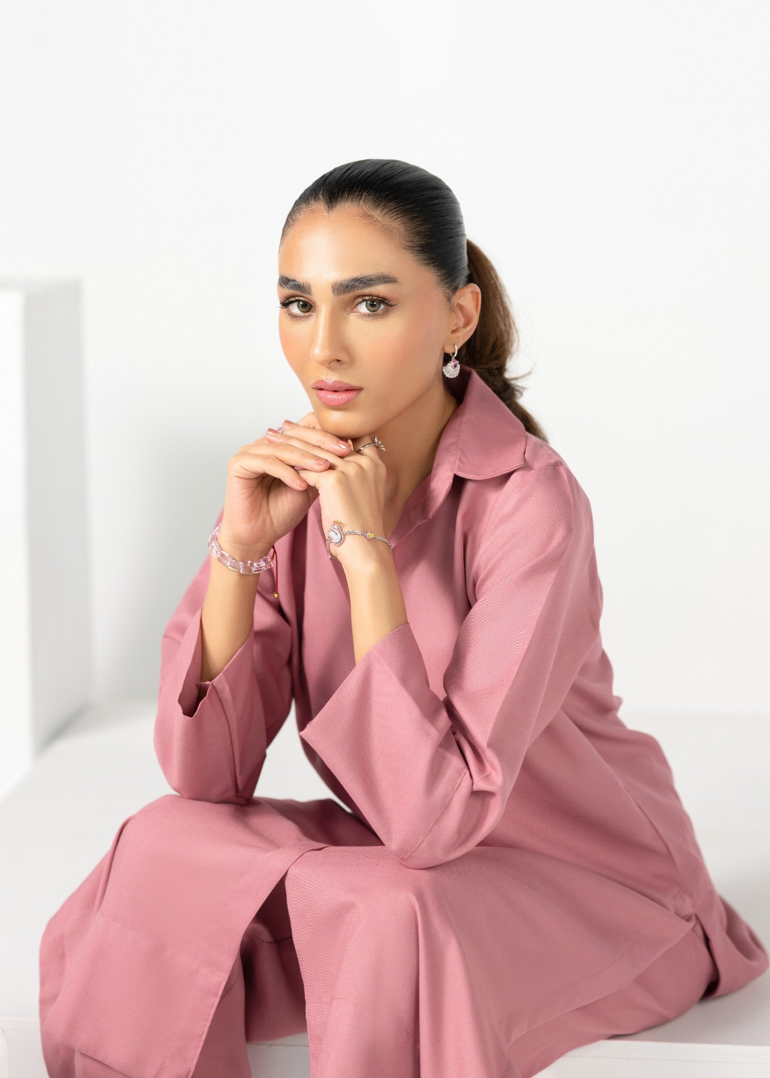 Divinely Crafted Women's Cord Sets Warm Embrace Blushing Petals Pink Lea Fall Women 2pcs