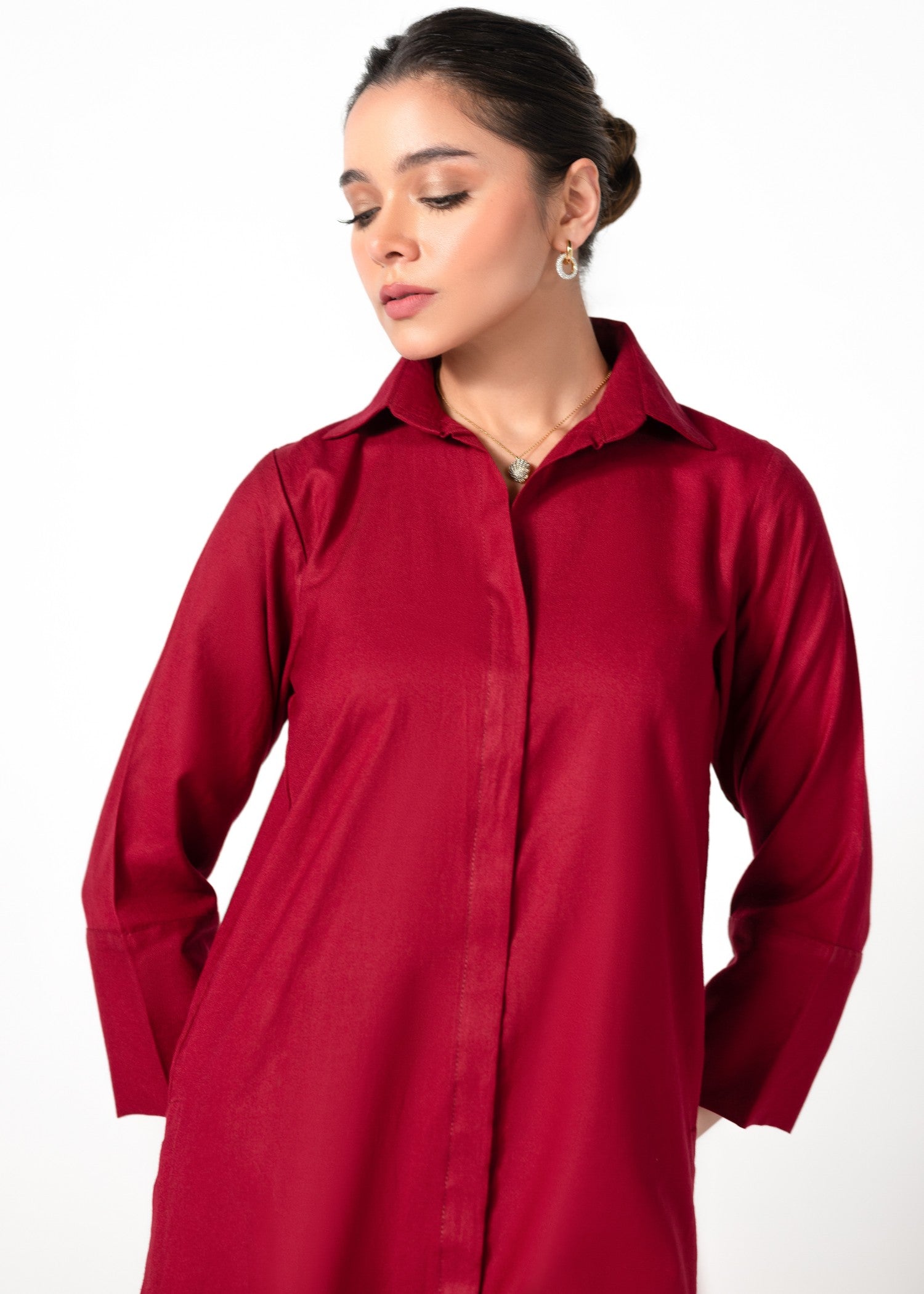 Divinely Crafted Women's Cord Sets Warm Embrace Crimson Whisper Red Lea Fall Women 2pcs