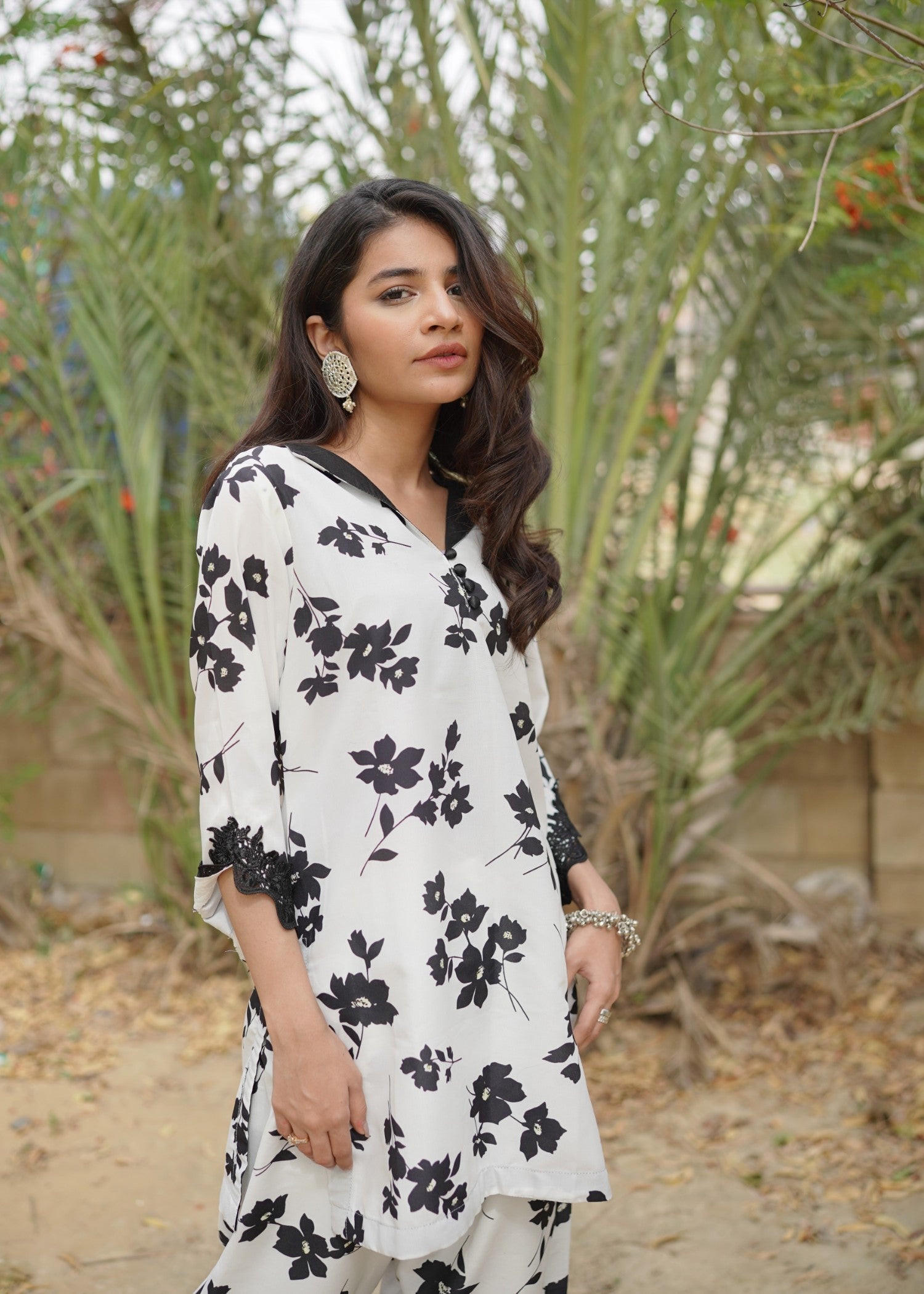 Ripret Black Floral Basic Women 2pcs