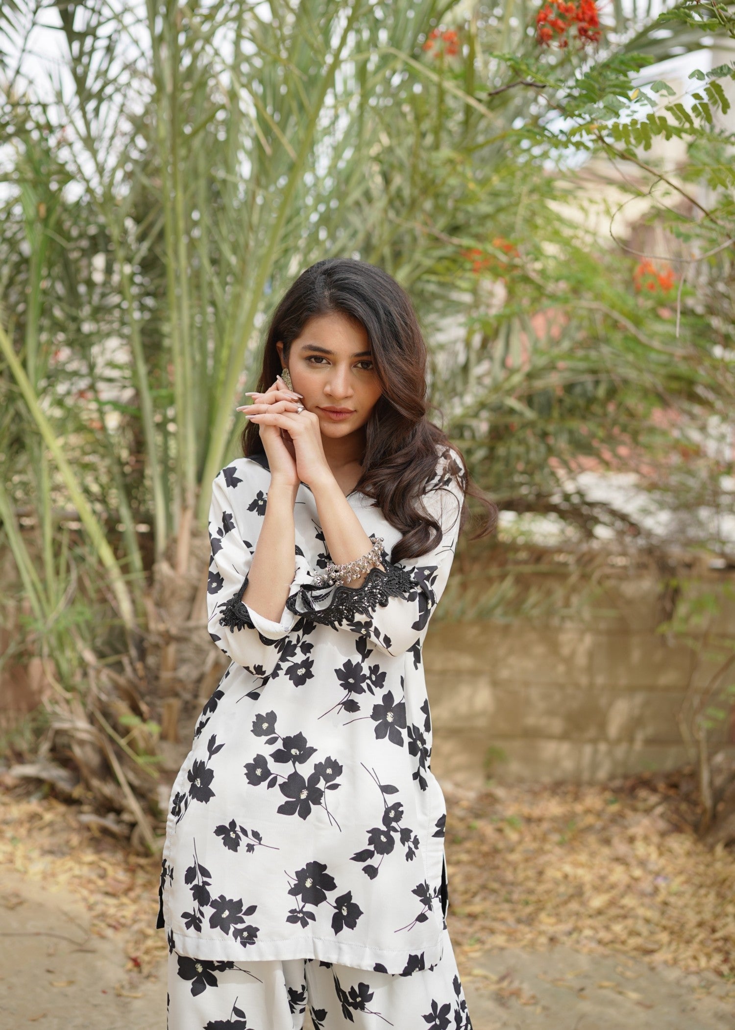 Ripret Black Floral Basic Women 2pcs