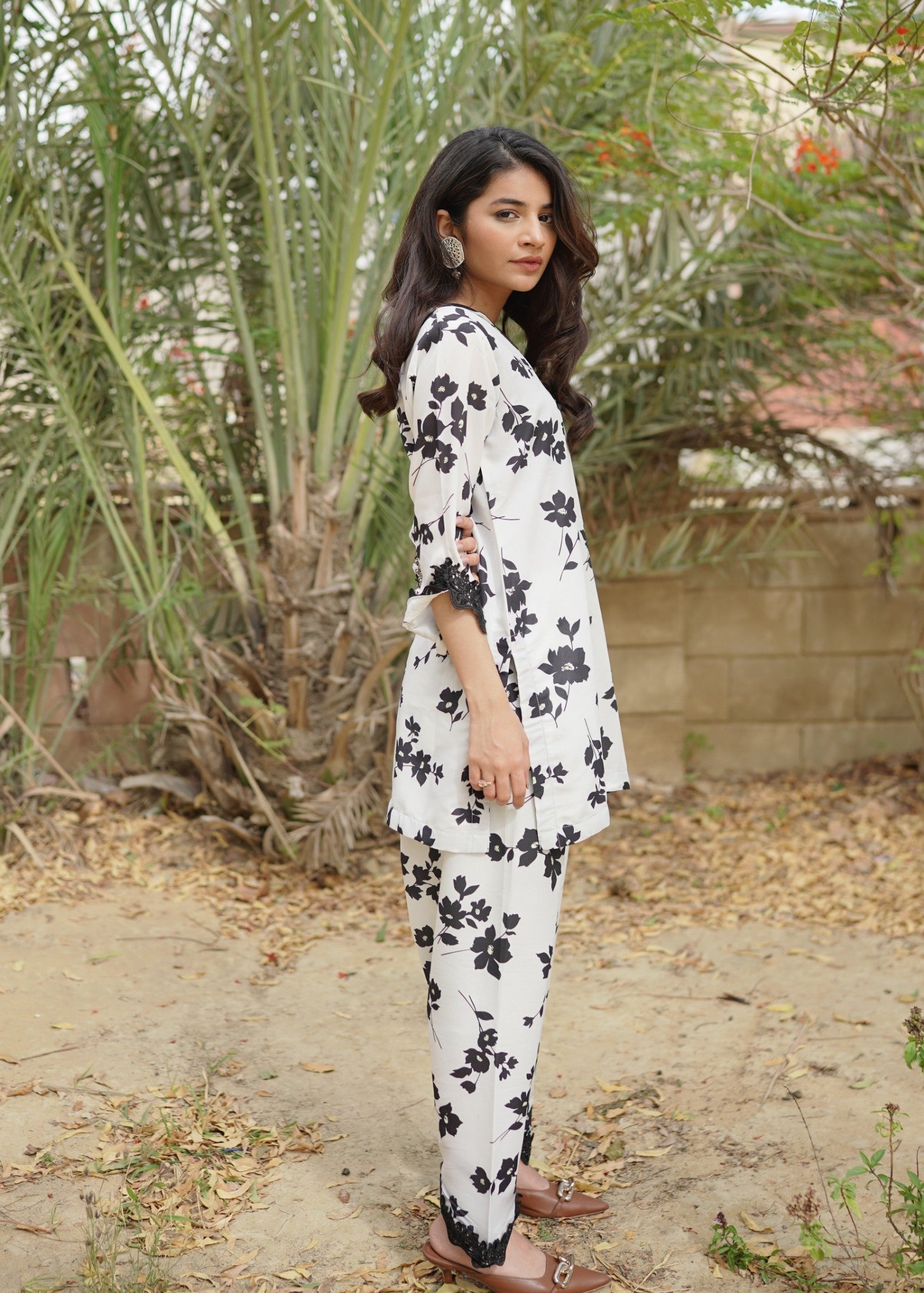 Ripret Black Floral Basic Women 2pcs