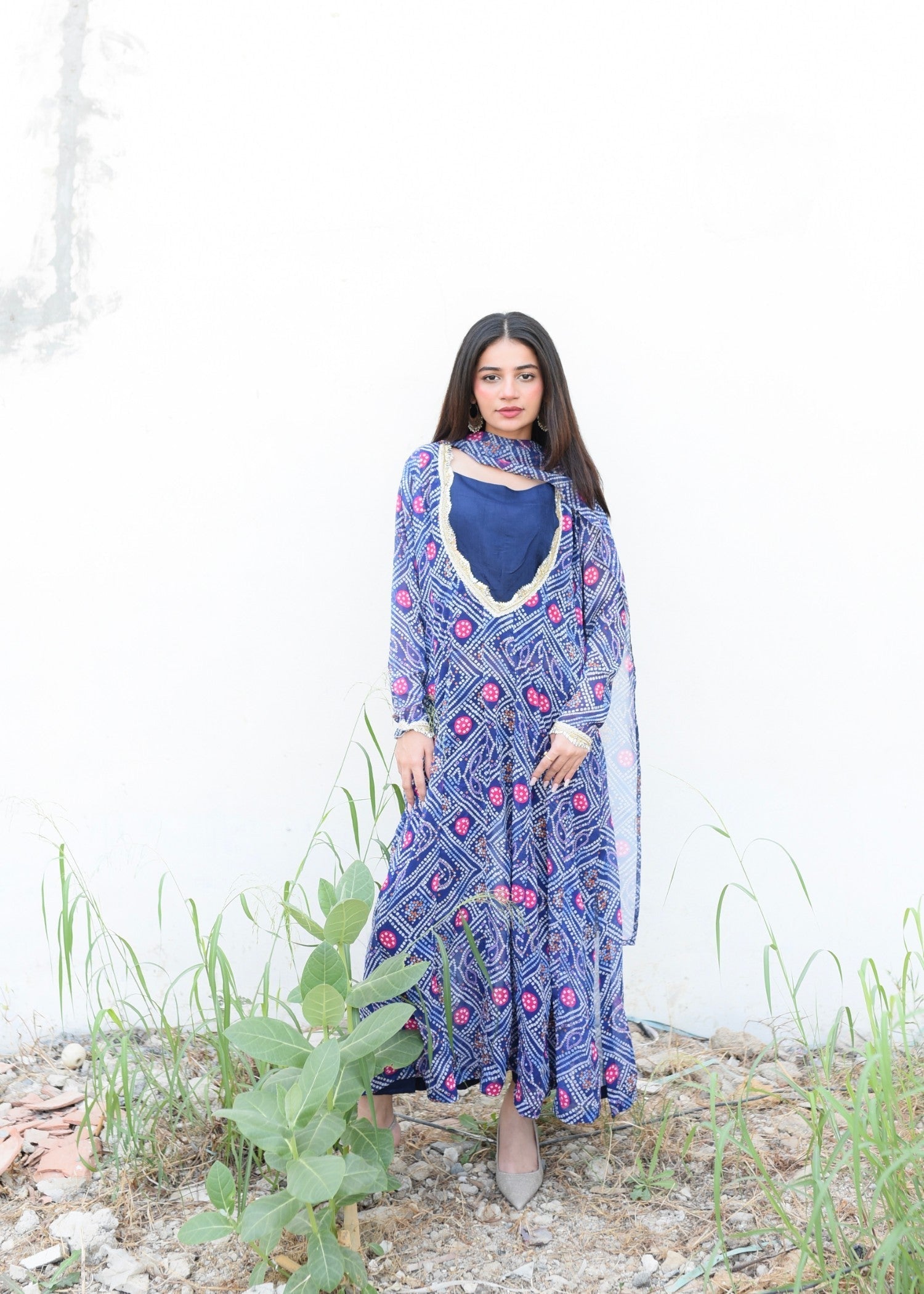 Ripret Mirror Work Chunri Set Women 2pcs