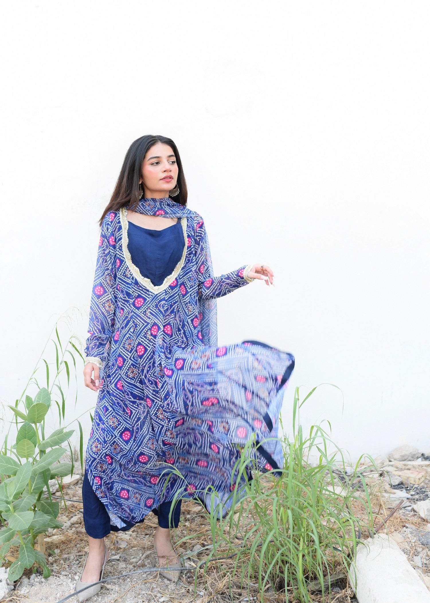 Ripret Mirror Work Chunri Set Women 2pcs