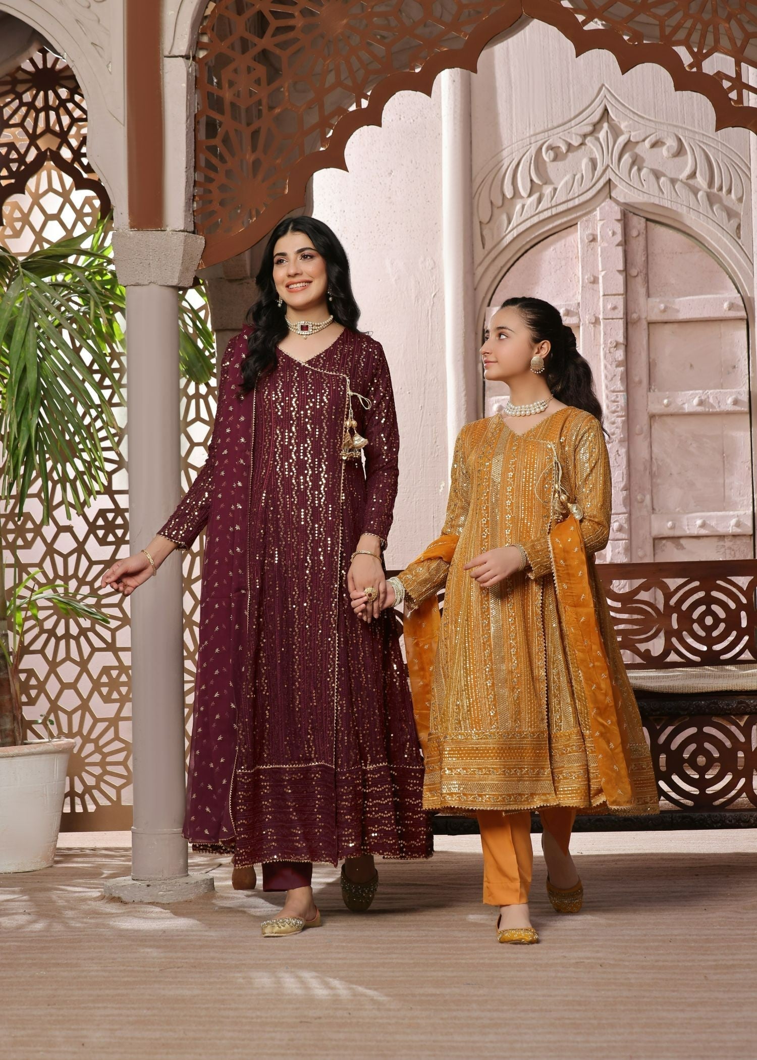 Ayesha Closet Resham Deep Maroon. Women 3pcs