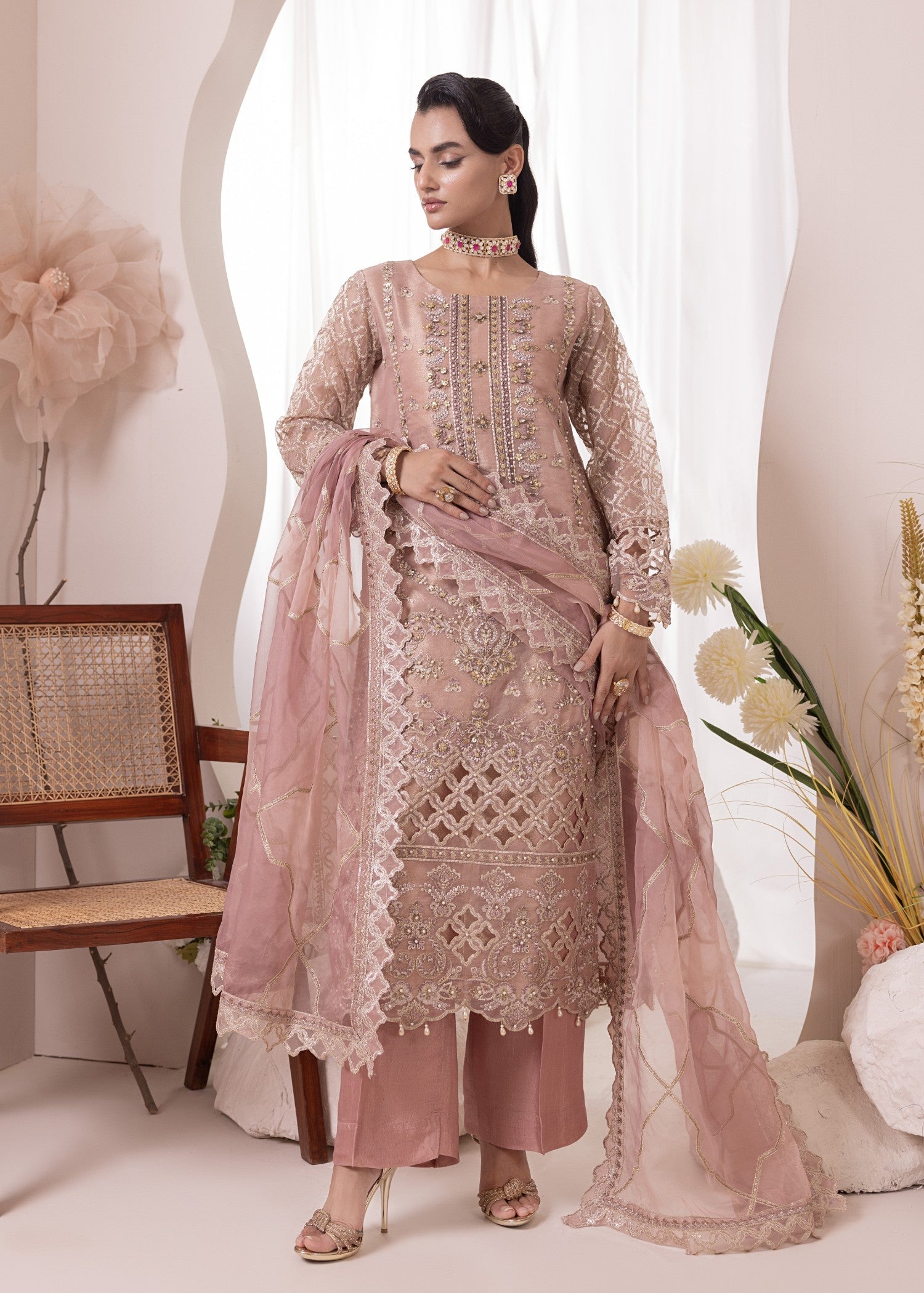 Diara Couture ROHEEN US 644 LIGHT PINK Women 3pcs