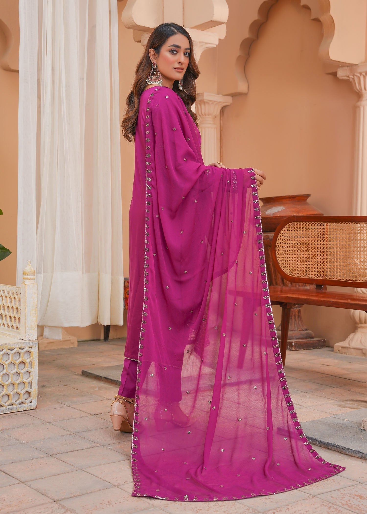 Madame Embroidered Viscose Suit 2747 Women 3pcs